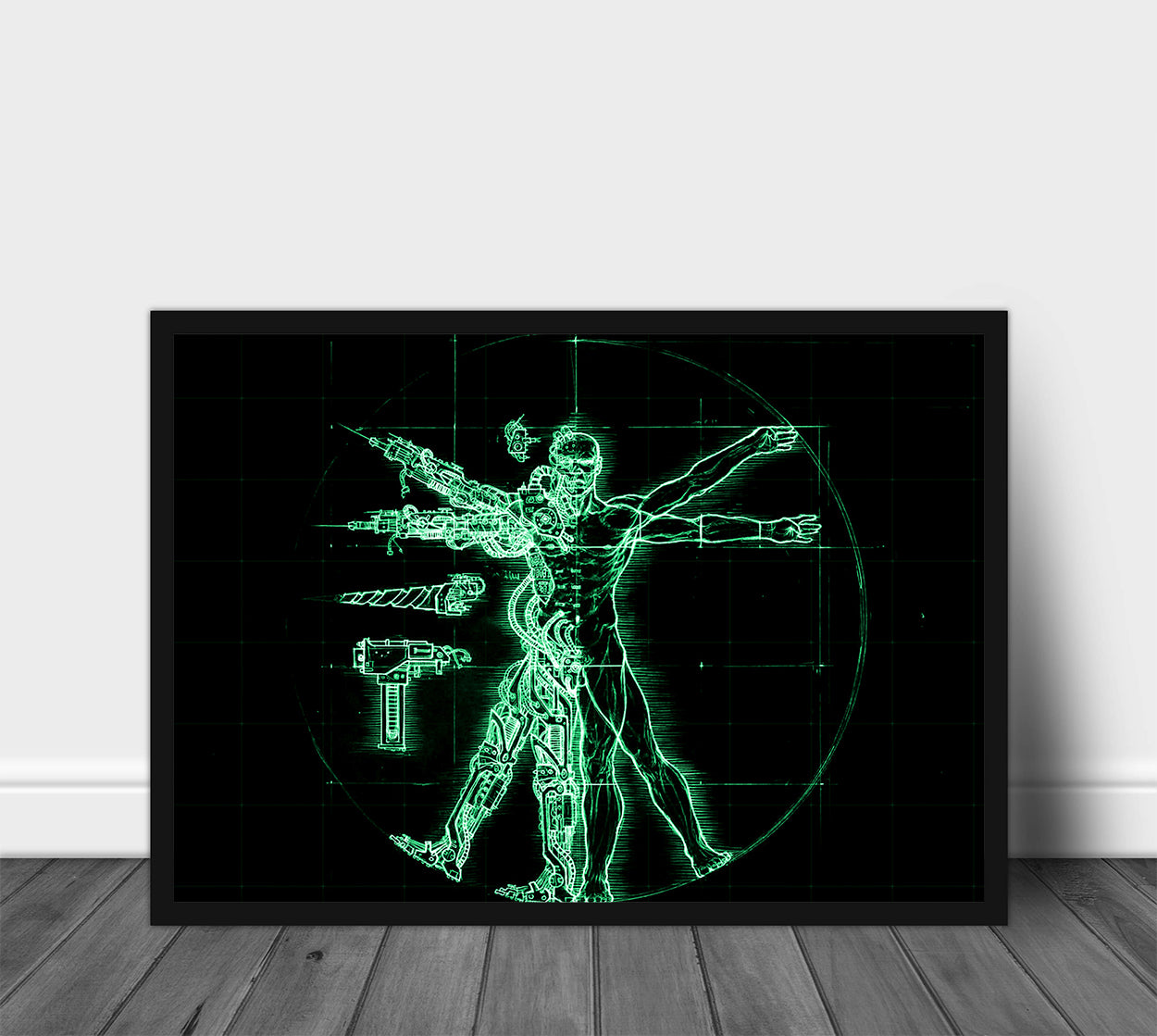 Warhammer 40K Vitruvian Man Poster Print — Rolled Wall Art for Gamers & Collectors, Space Marine Wall Art, Gaming Room Decor