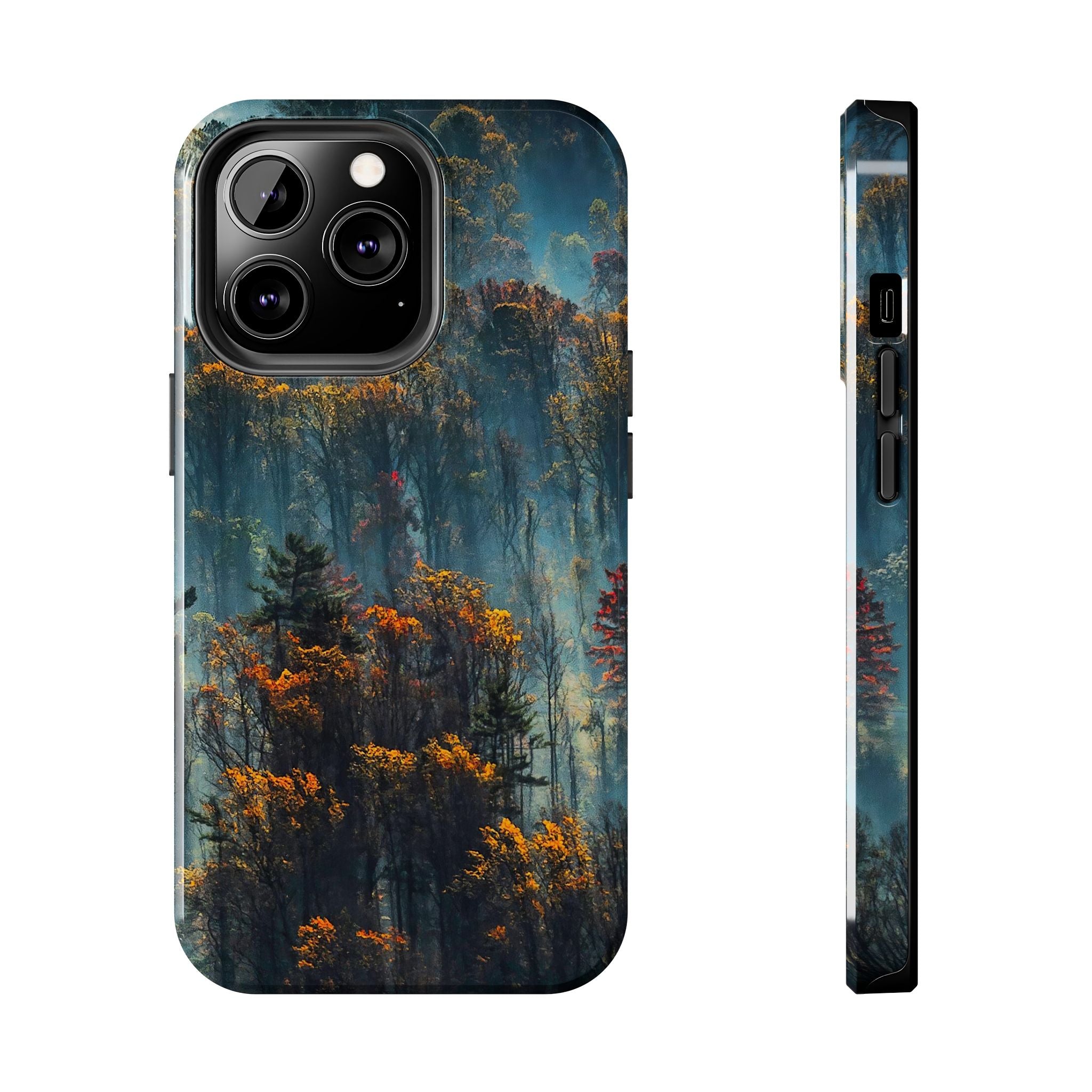 iphone-tough-case-misty-forrest-foggy-fall-iphone-covers-protective-smartphone-cover-nature-lover-gift-adventure-accessory