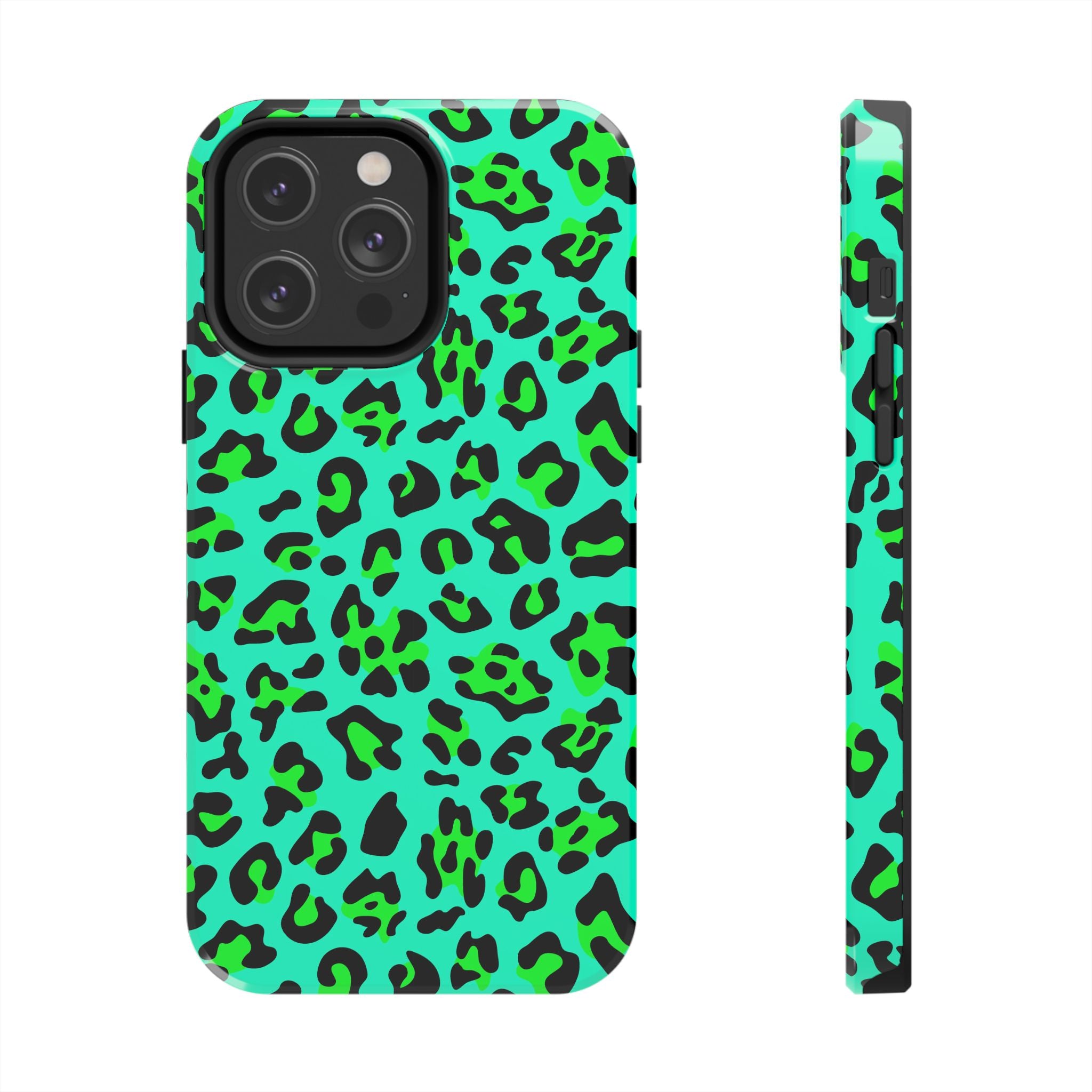 neon-green-teal-leopard-iphone-tough-case-stylish-phone-cover-protective-cellphone-case-trendy-smartphone-accessory-gift-for-