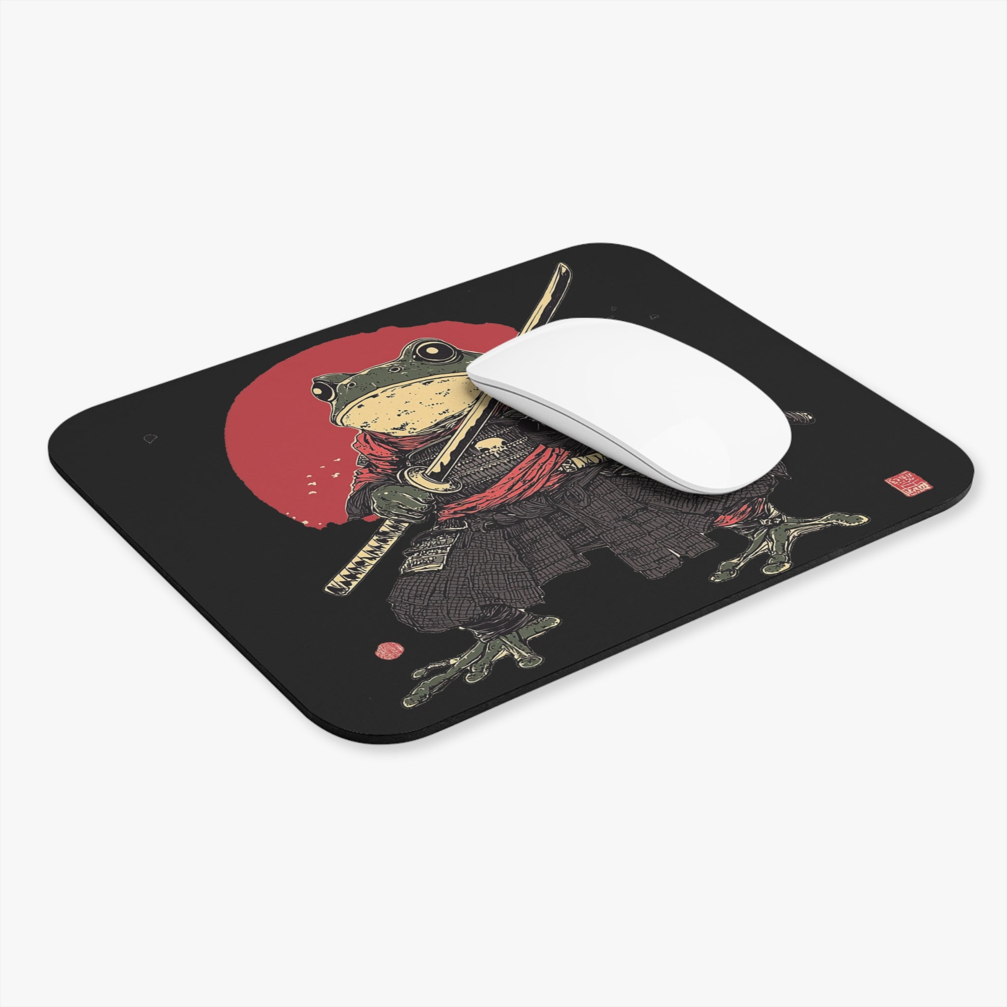 retro-vintage-ninja-frog-mouse-pad-red-sun-japanese-samurai-frog-design-ninja-warrior-small-mouse-pad