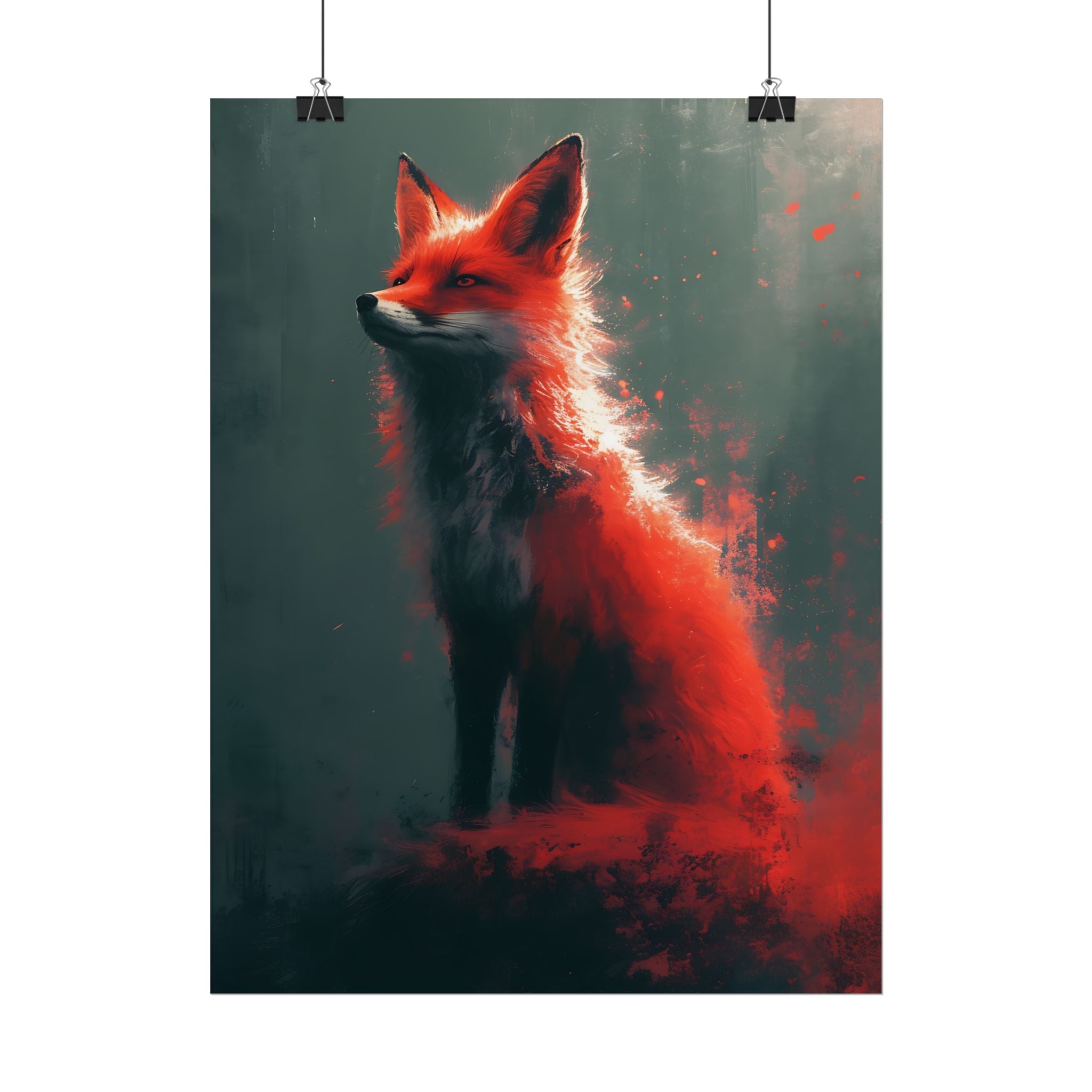 fantasy-red-fox-poster-print-rolled-posters-wall-art-animal-lover-gift-unique-home-decor-wildlife-art-print-fox-lover-birthda