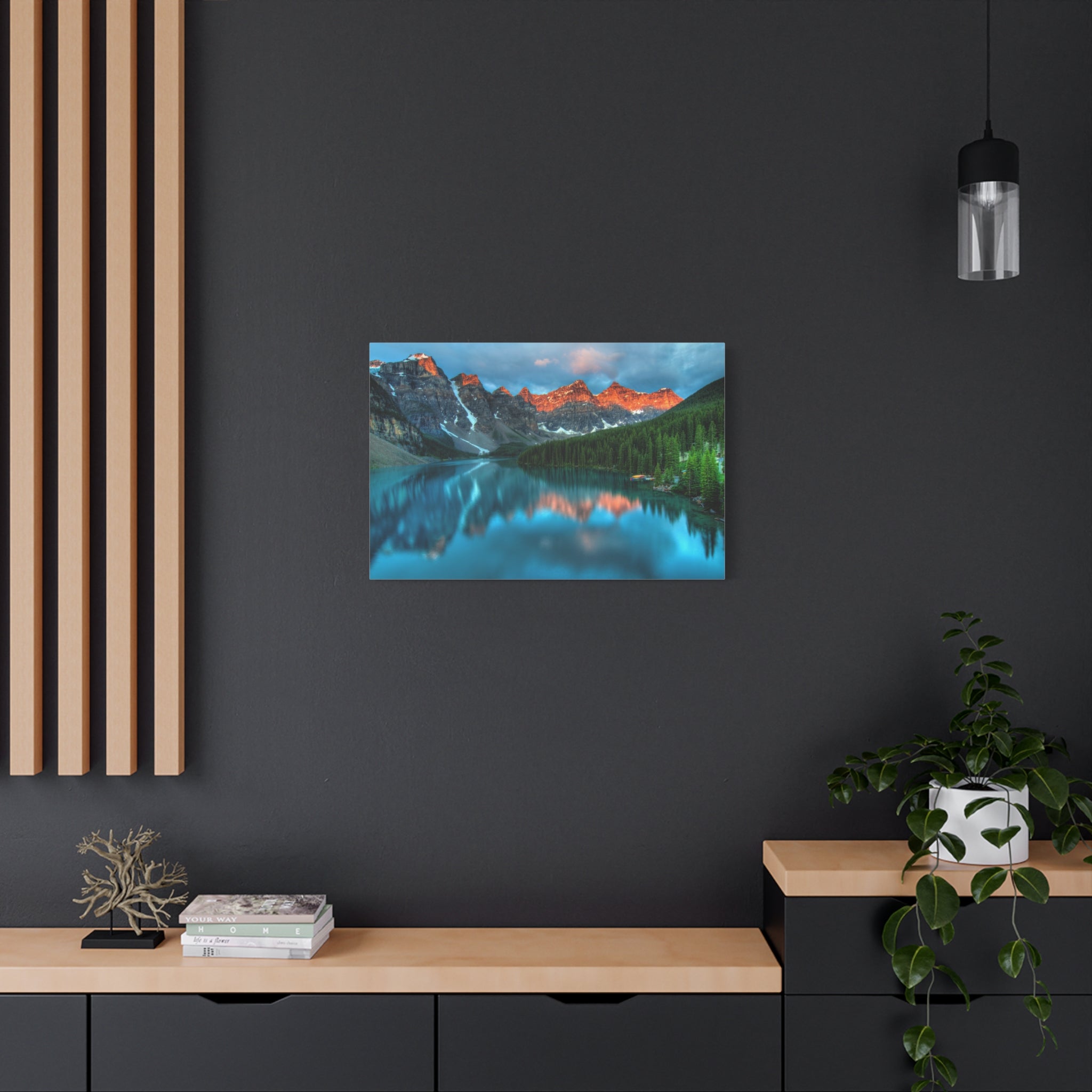 canvas-wall-art-mountain-sunrise-print-canadian-landscape-decor-matte-stretched-forest-scenery-nature-poster-home-office