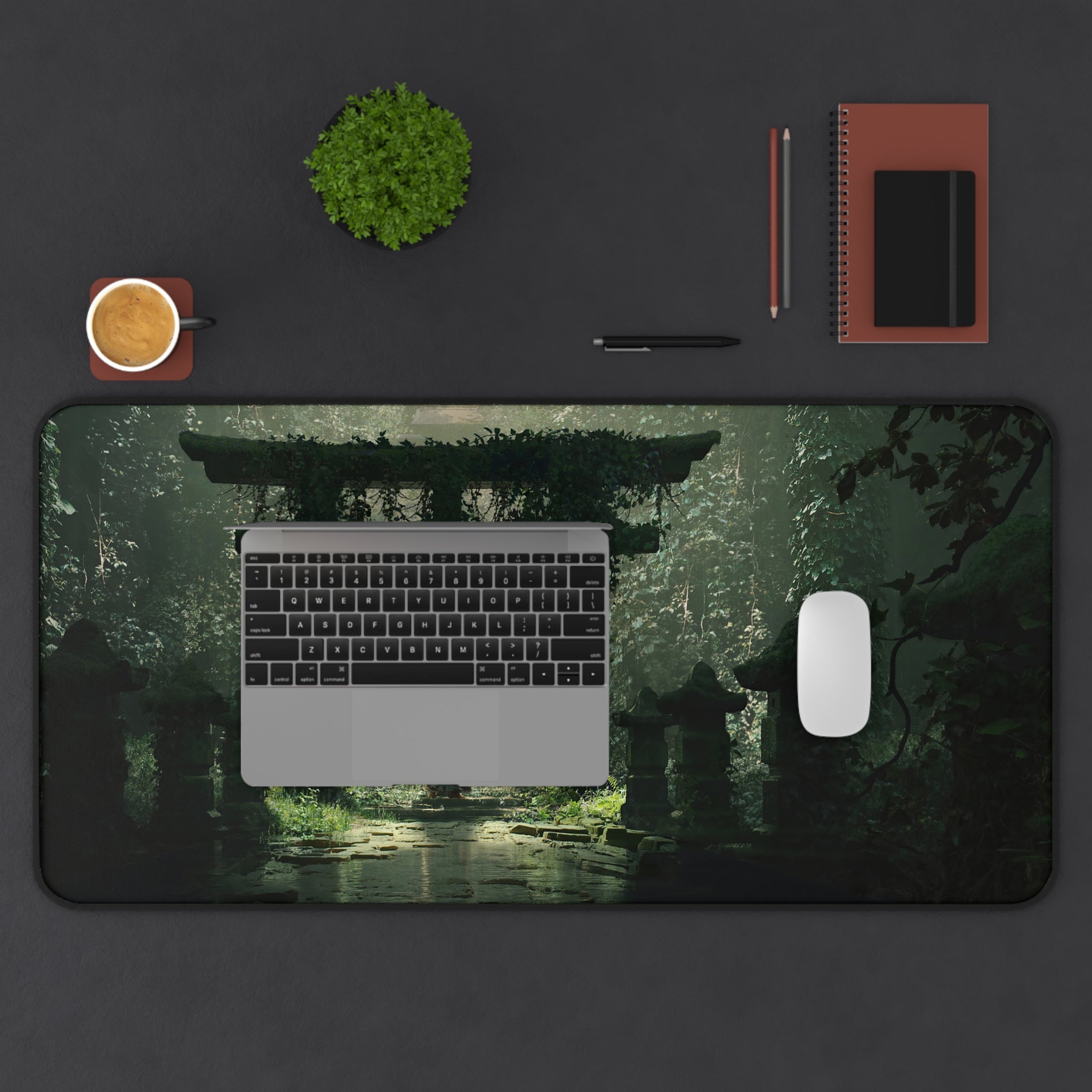 japanese-tori-gate-mouse-pad-japanese-samurai-katana-samurai-warrior-with-armor-desk-mat-japanese-anime-samurai-desk-pad