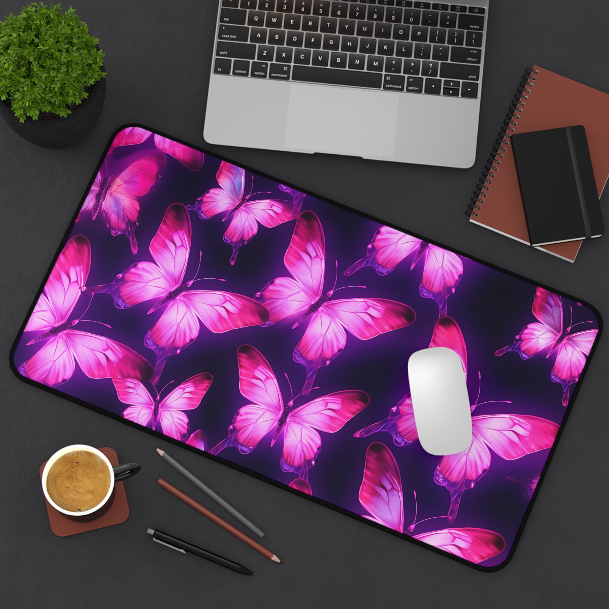 vibrant-purple-pink-butterfly-and-neon-mouse-pad-desk-pad-desk-accessories-office-decor-large-mouse-pad