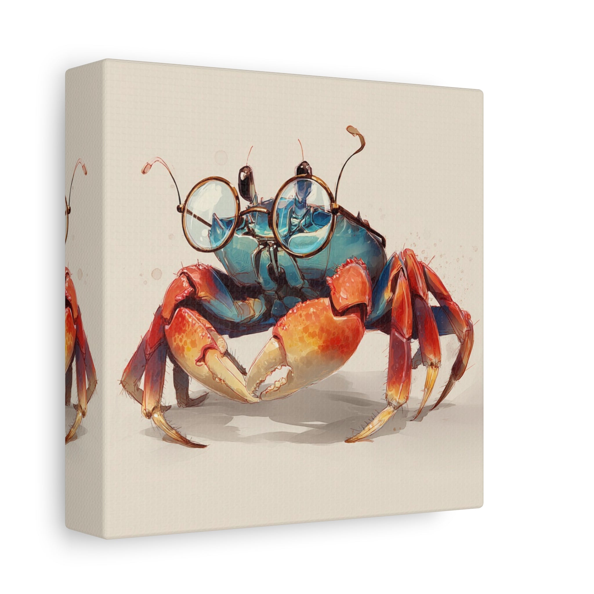 whimsical-geek-crab-art-canvas-quirky-home-decor-for-beach-lovers-canvas-wall-art