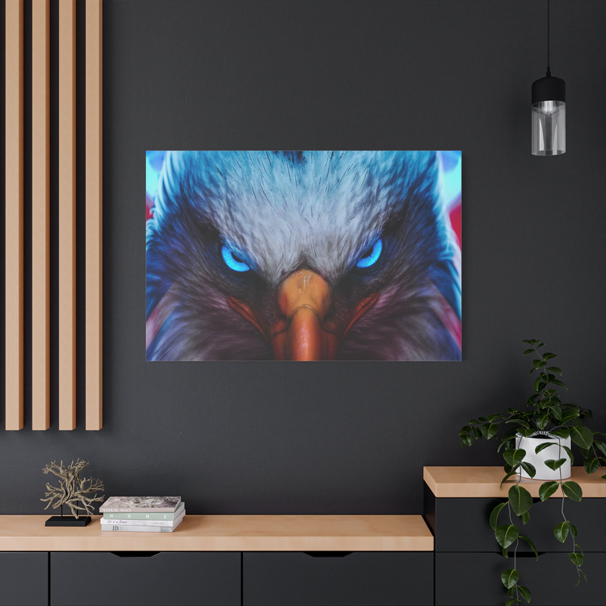 american-eagle-theme-canvas-wall-art-bird-of-prey-decor-eagle-eyes-wall-hanging-matte-stretched-canvas-print-wildlife-artwork