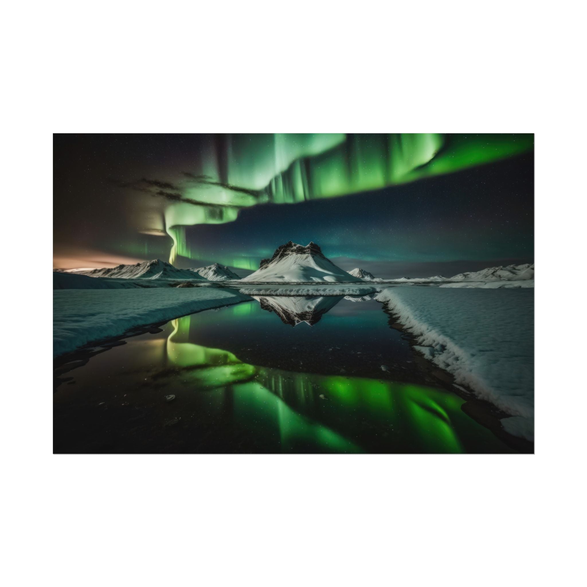 Aurora Borealis Poster Wall Art Print, Scenery Northern Lights,  Home Decor, Starry Night Photography, Housewarming Gifts