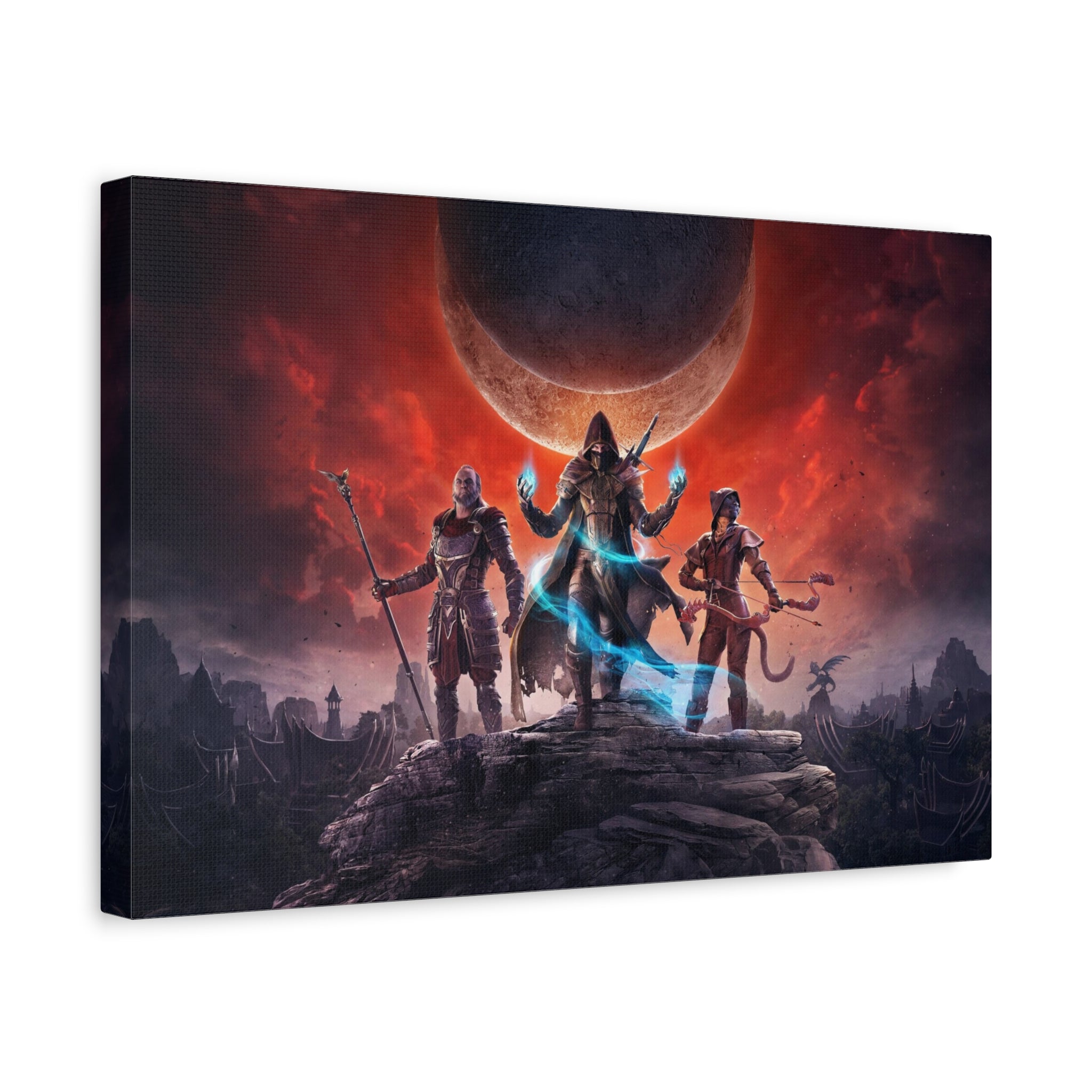 The Elder Scrolls Elsweyr, Skyrim Canvas Wall Art - Dragon Game Canvas Print Room Decor, Gaming Wall Art, Skyrim Gift