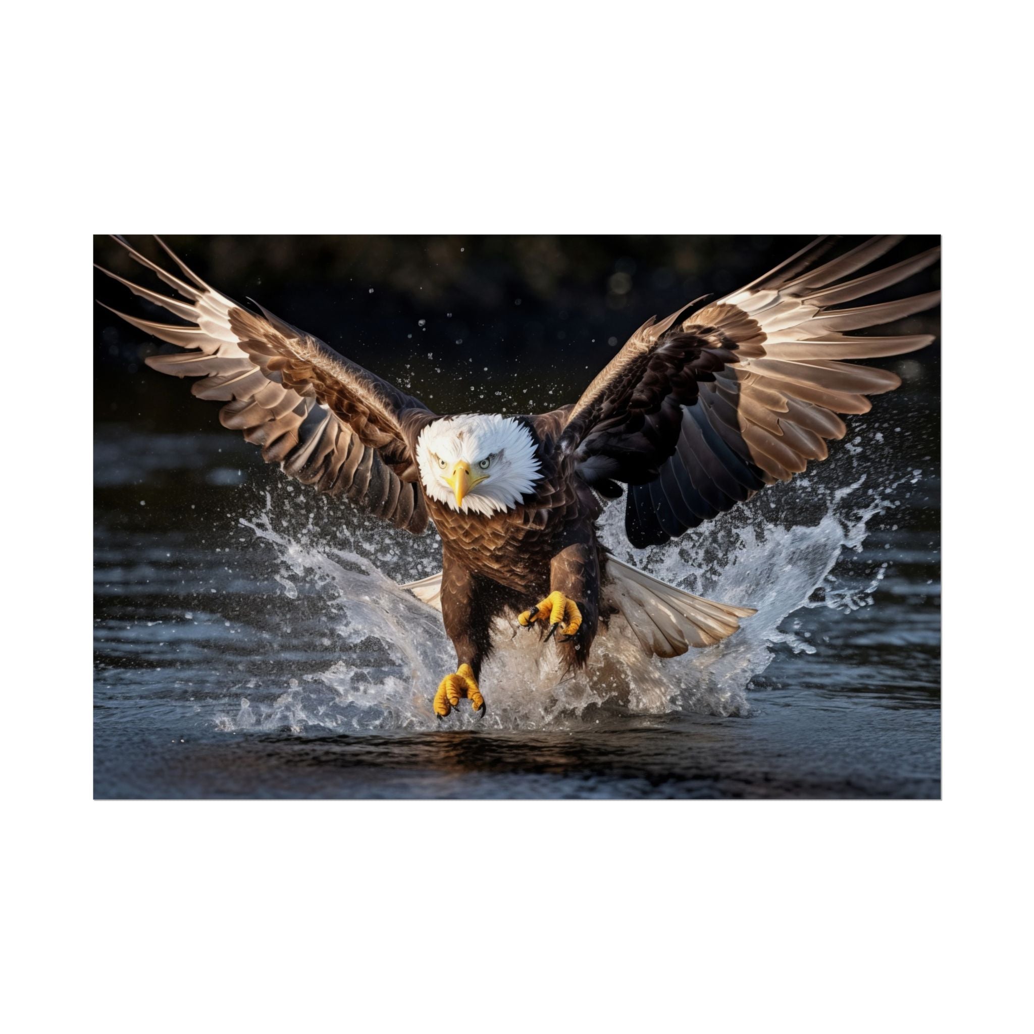 hunting-eagle-fine-art-poster-print-home-decor-wildlife-art-bird-lover-gift-living-room-decoration-eagle-decor