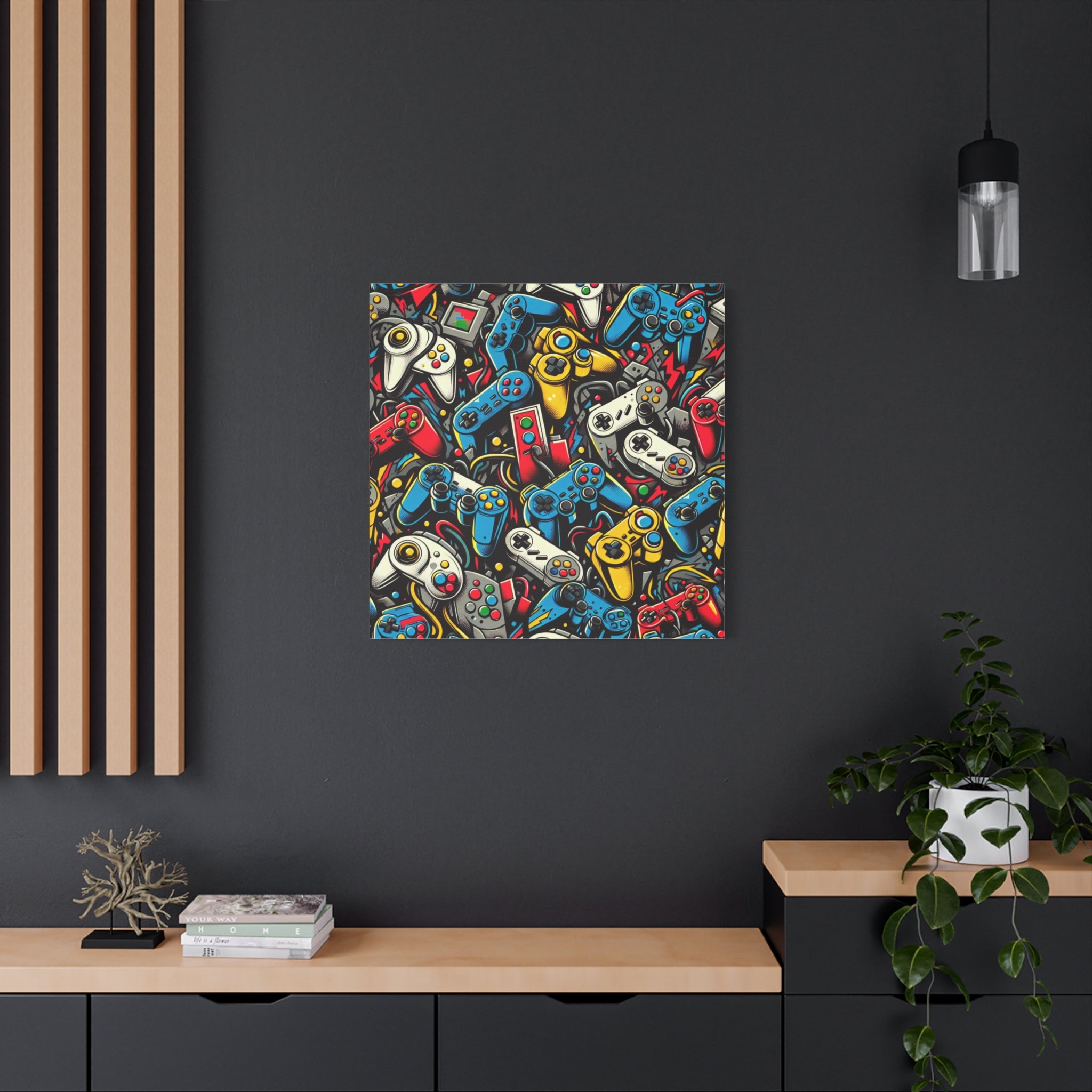 canvas-art-video-game-controller-graffiti-wall-decor-gamer-gift-teen-room-decor-boys-room-art-gaming-wall-print-man-cave-deco