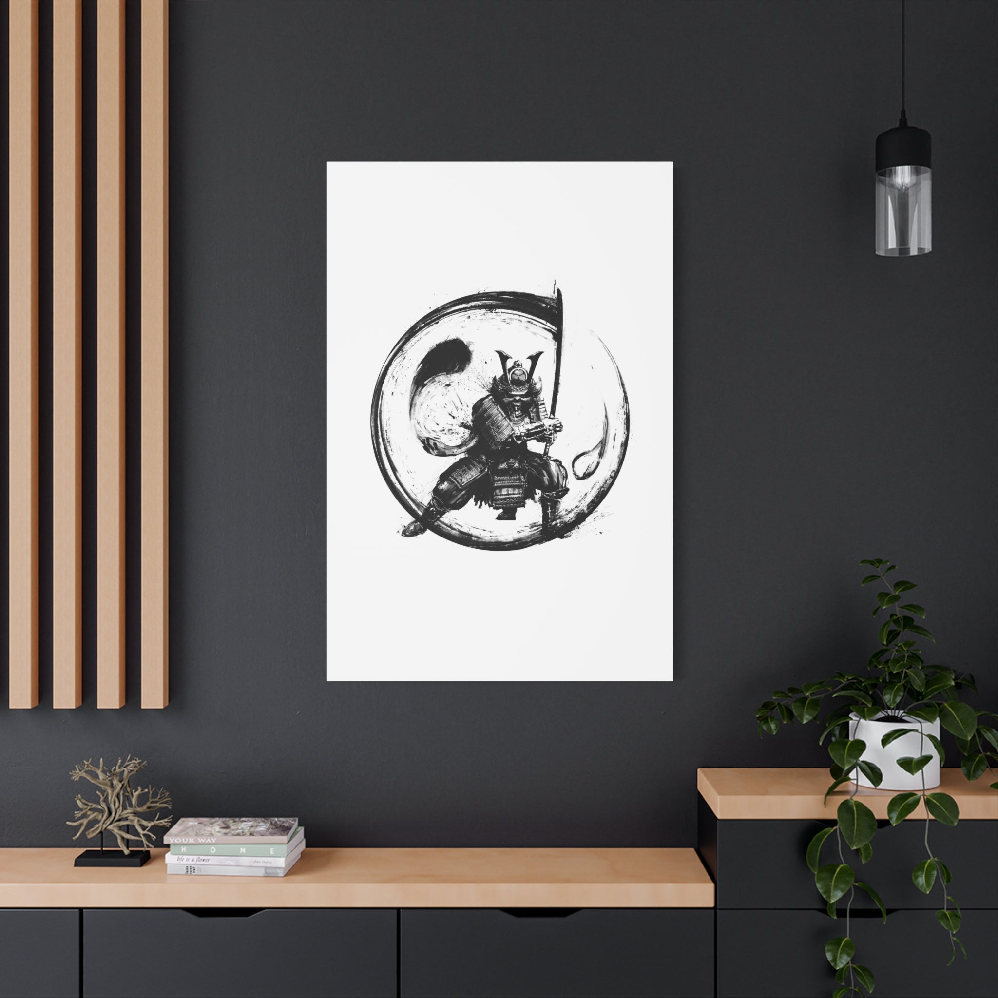 canvas-wall-art-japanese-samurai-ying-yang-katana-oni-mask-black-and-white-home-decor-zen-wall-hanging-asian-art-samurai-swor