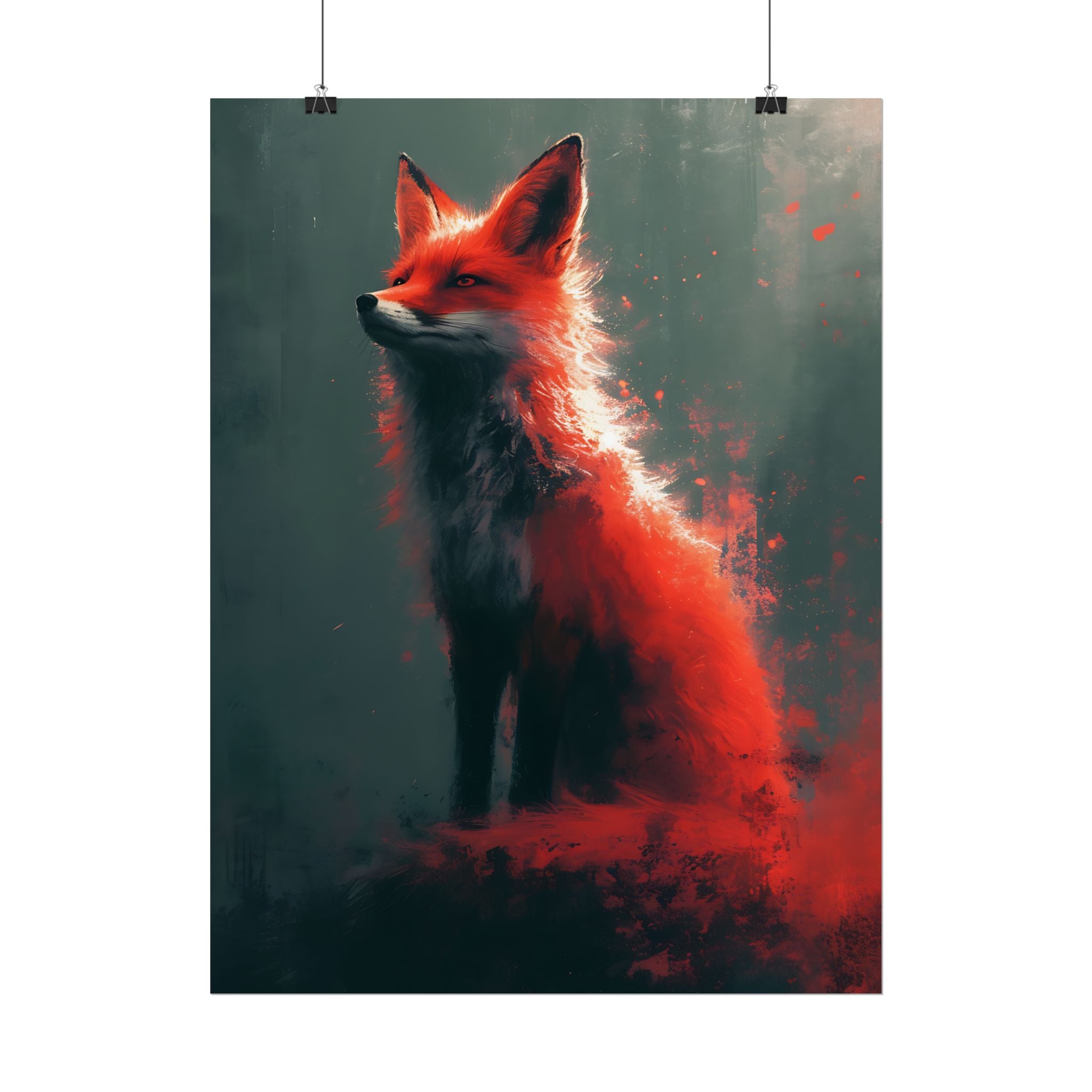 fantasy-red-fox-poster-print-rolled-posters-wall-art-animal-lover-gift-unique-home-decor-wildlife-art-print-fox-lover-birthda