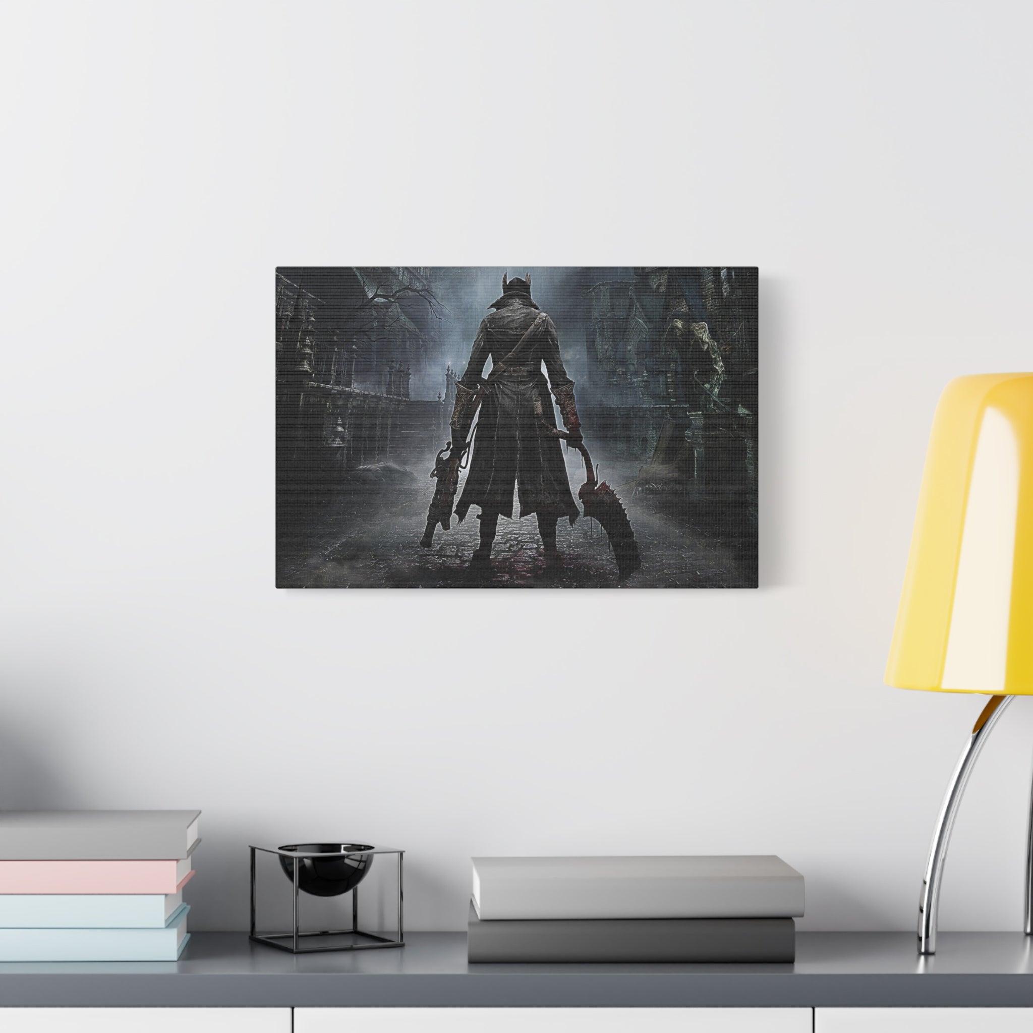 Bloodborne The Hunter Canvas Wall Art, Game Weapons, Home Wall Decor, Game Wall Art Print, Gothic Art