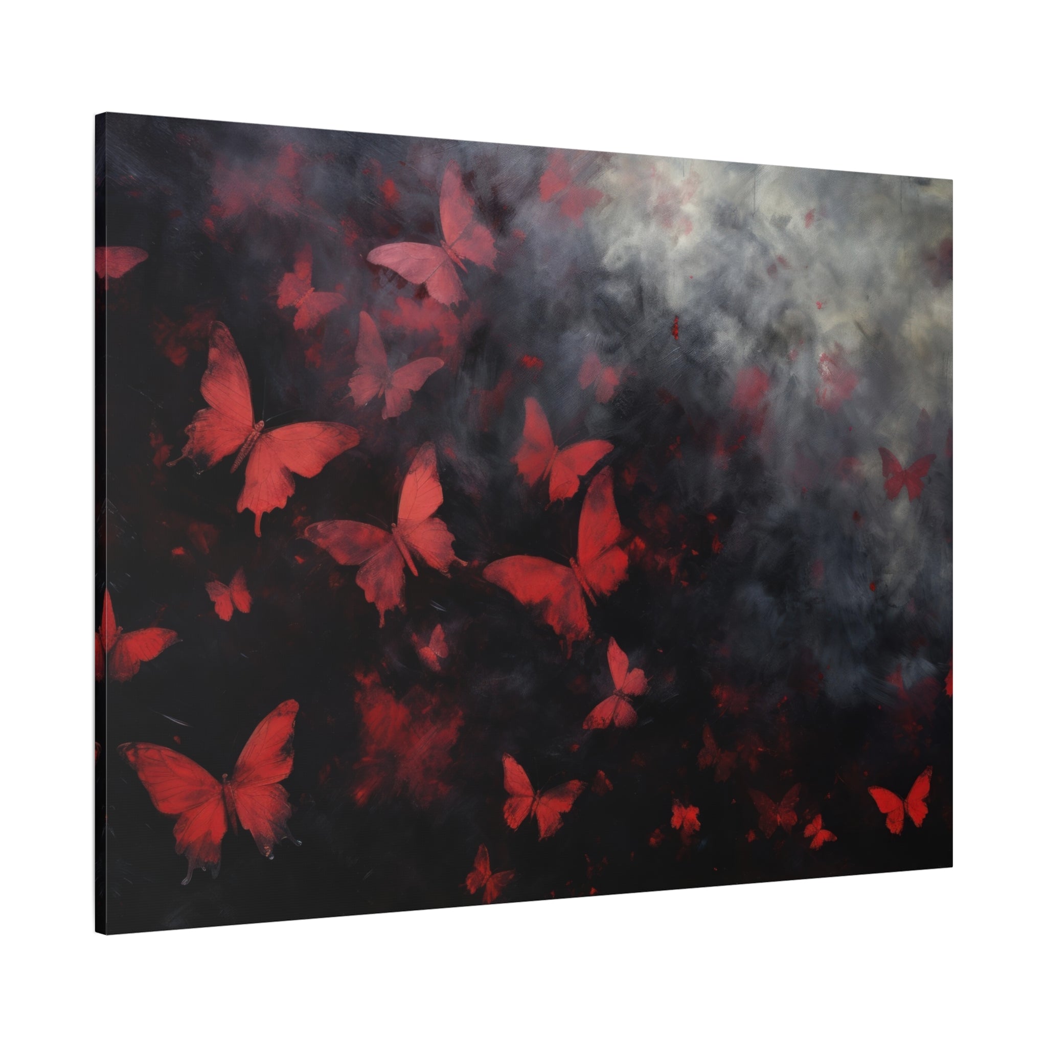canvas-print-red-butterfly-brush-strokes-elegant-living-room-decor-housewarming-gift-canvas-wall-art-abstract-paintings