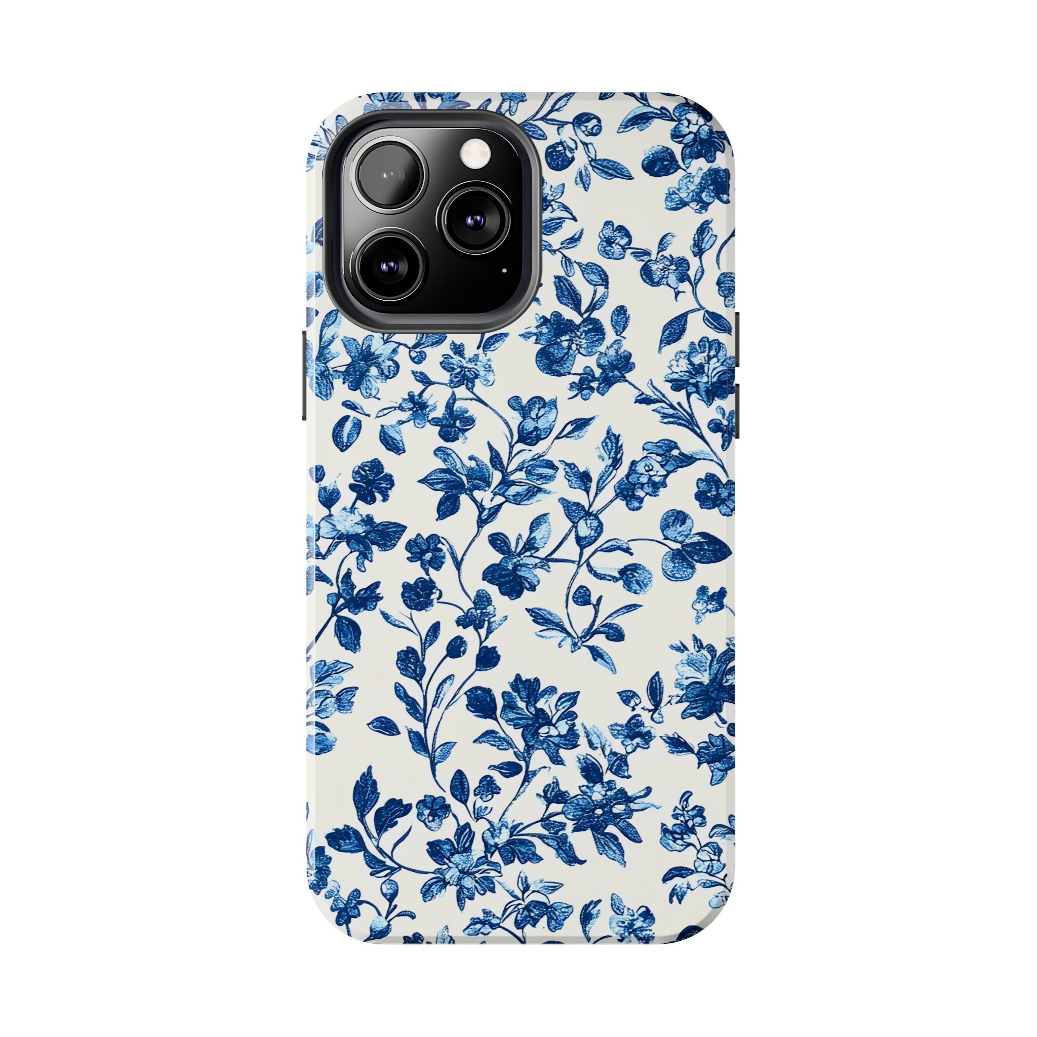 french-toile-floral-tough-phone-case-blue-phone-cover-protective-iphone-case-hard-shell-cellphone-case-vintage-design-phone-c