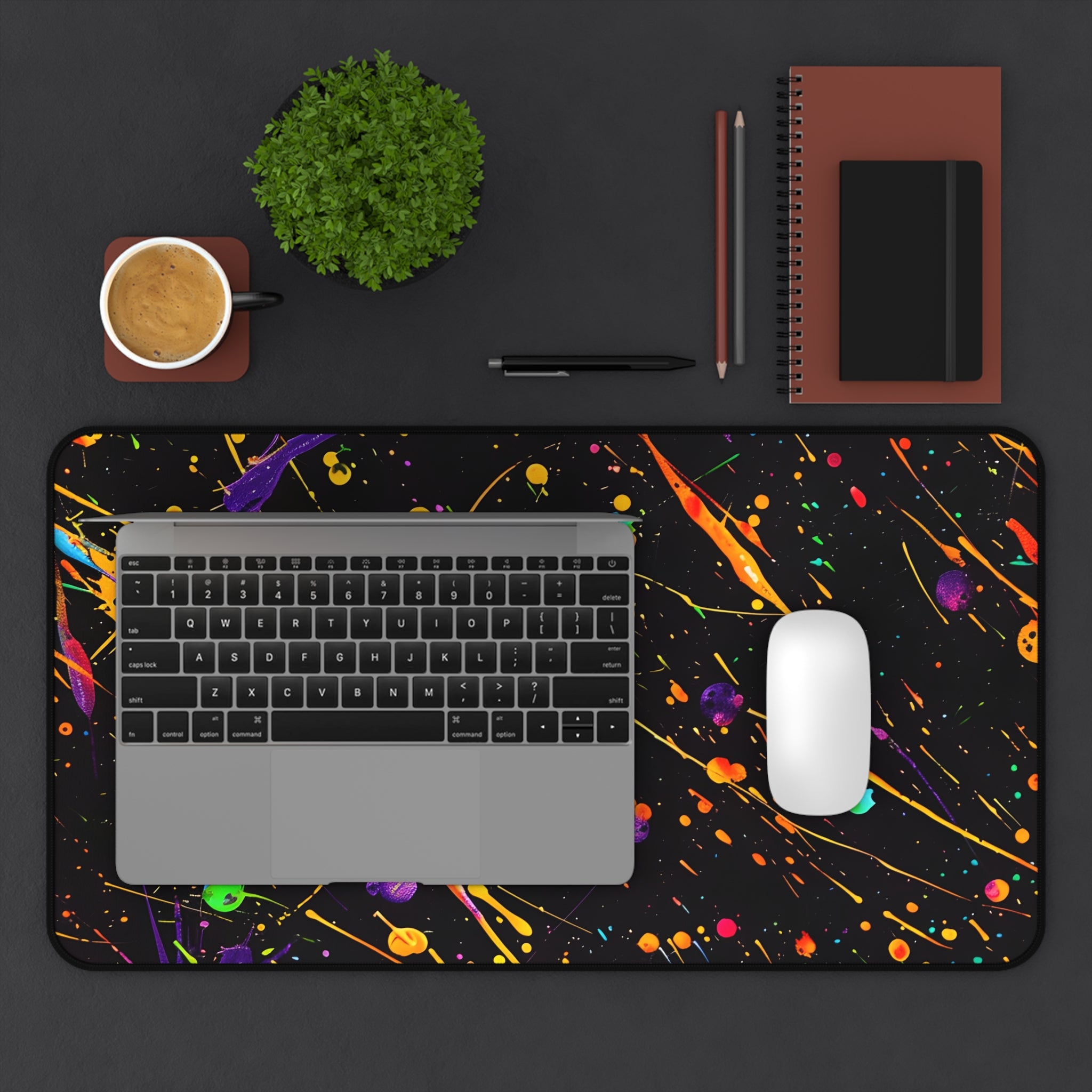 neon-abstract-paint-splatter-desk-mat-large-gaming-mouse-pad-colorful-work-from-home-desk-accessory-unique-desk-blotter-cool-