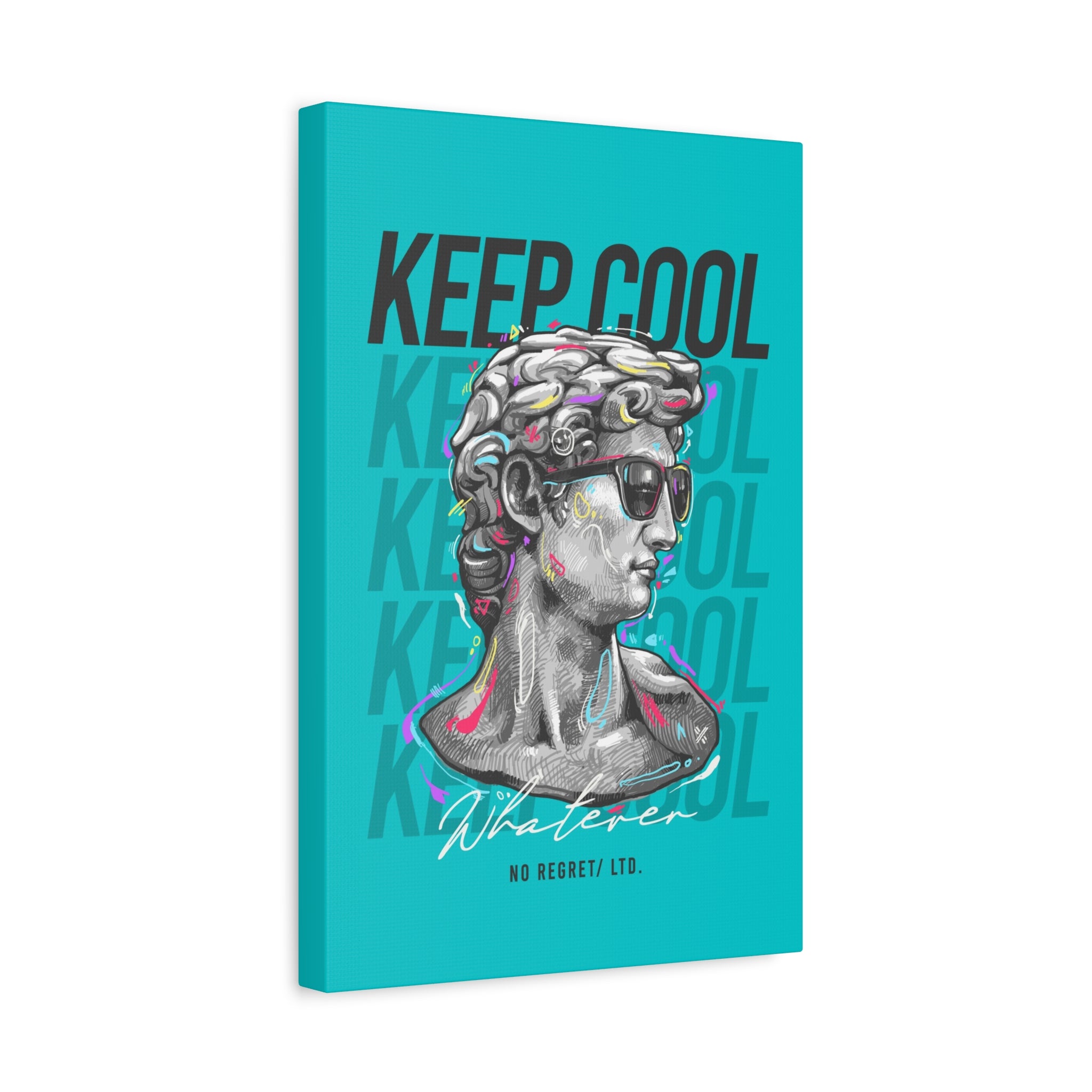 canvas-print-david-statue-with-sunglasses-living-room-decor-wall-art-matte-canvas-stretched-print-cool-home-decor-gift-unique