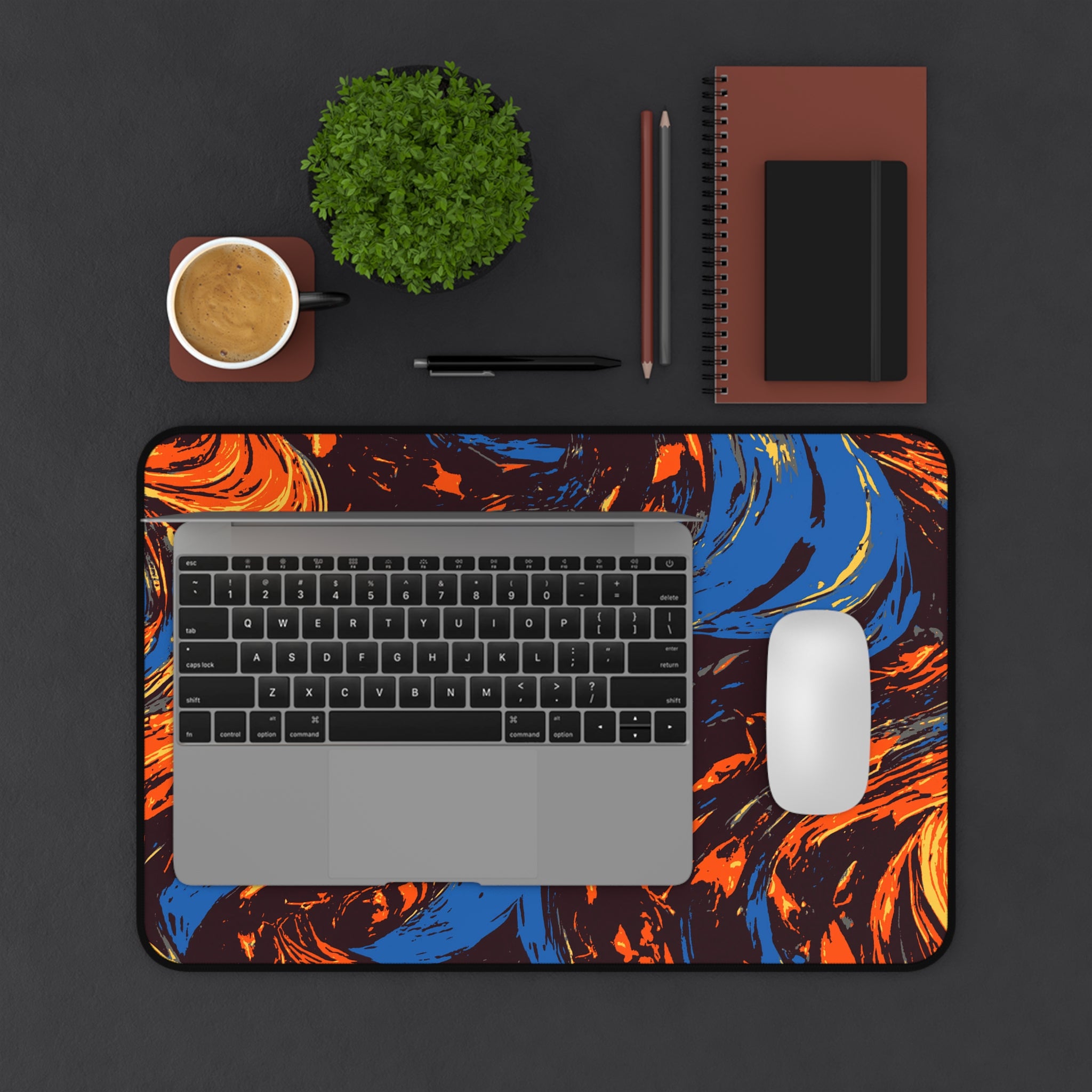 retro-wave-abstract-art-mouse-pad-vintage-colors-desk-mat-colorful-retro-desk-pad-modern-minimalist-mousepad-mixed-orange-blu