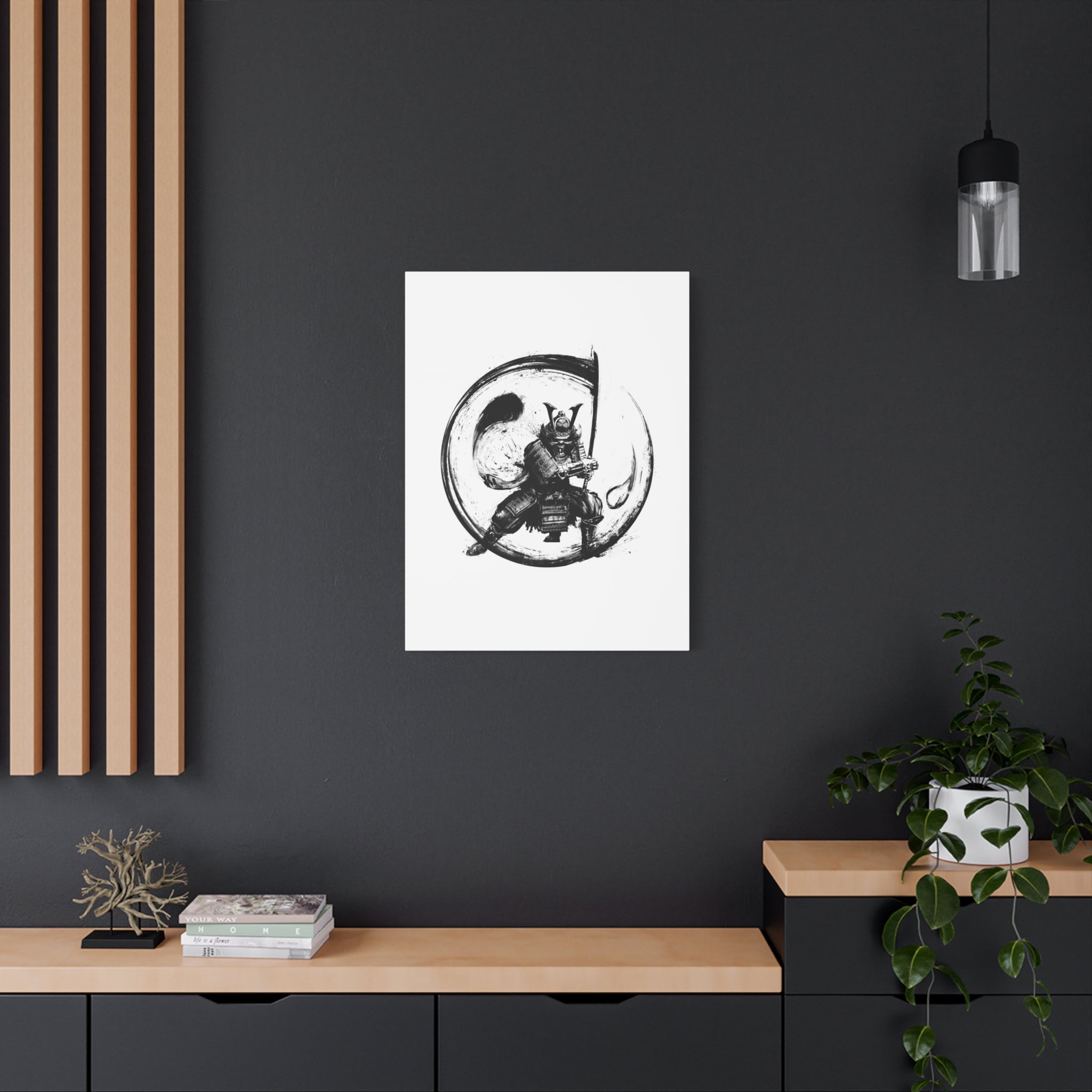canvas-wall-art-japanese-samurai-ying-yang-katana-oni-mask-black-and-white-home-decor-zen-wall-hanging-asian-art-samurai-swor