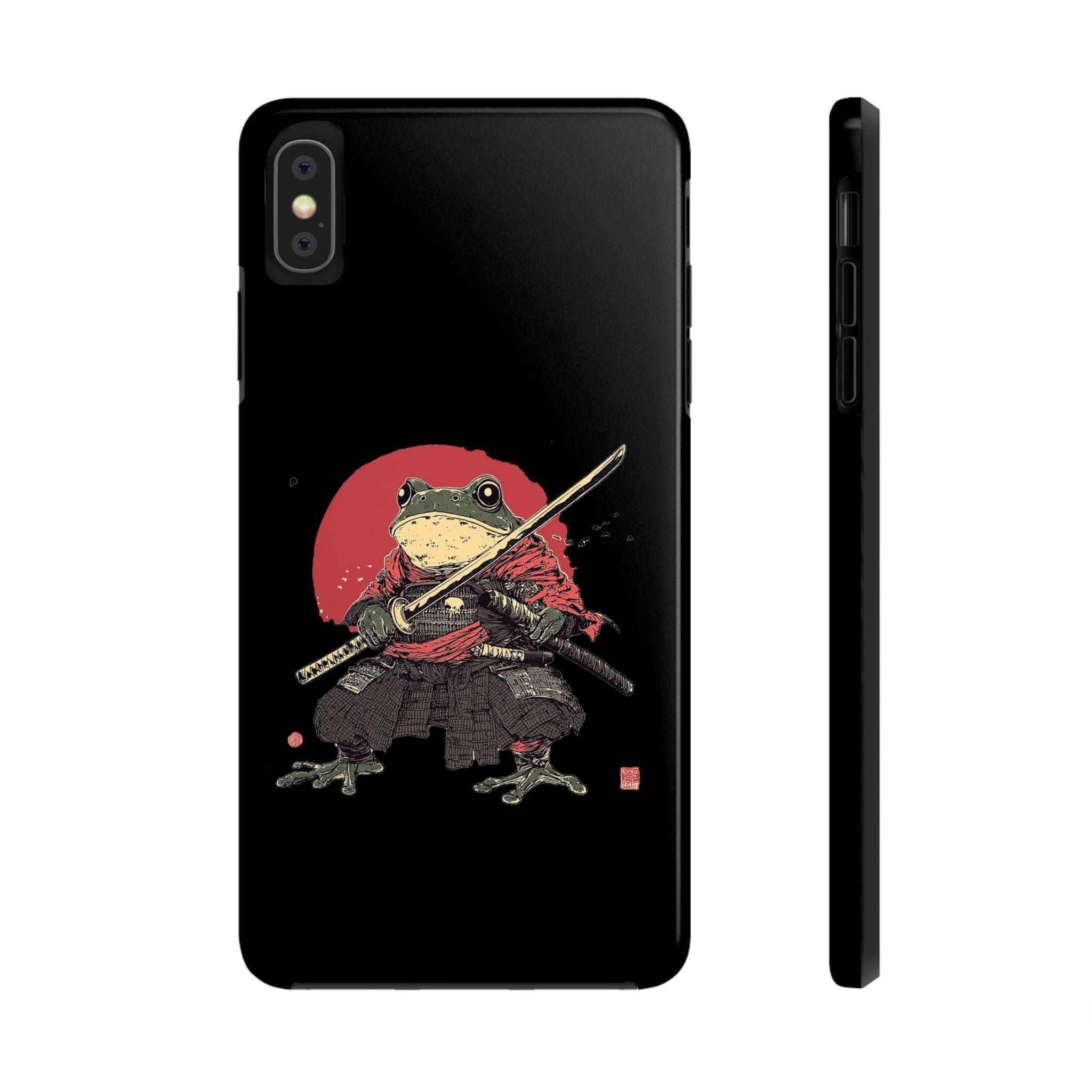 retro-vintage-ninja-frog-iphone-tough-case-red-sun-japanese-samurai-frog-design-ninja-warrior-black-iphone-hard-cover-1
