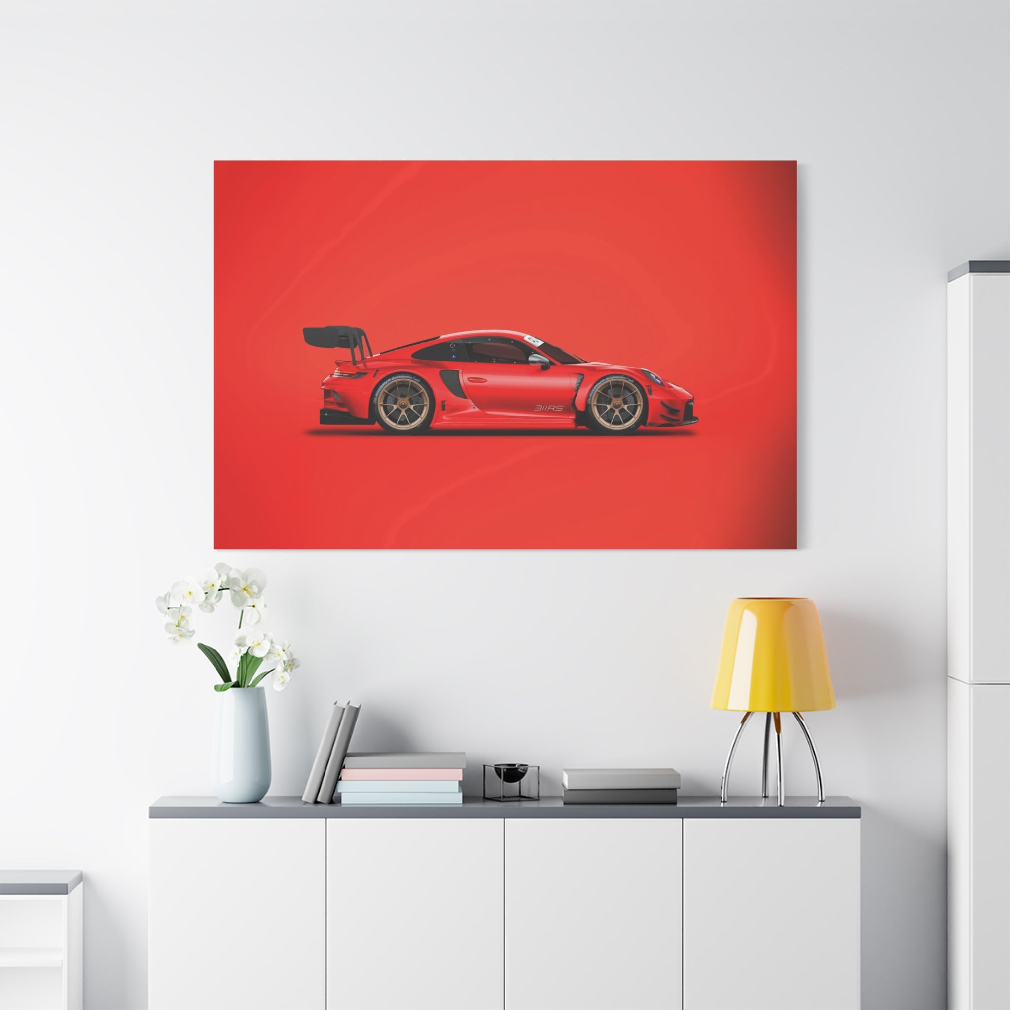 canvas-print-wall-art-porsche-911-red-gt3r-red-supercar-poster-matte-canvas-decor-stretched-large-canvas-wall-art-hypercars-1