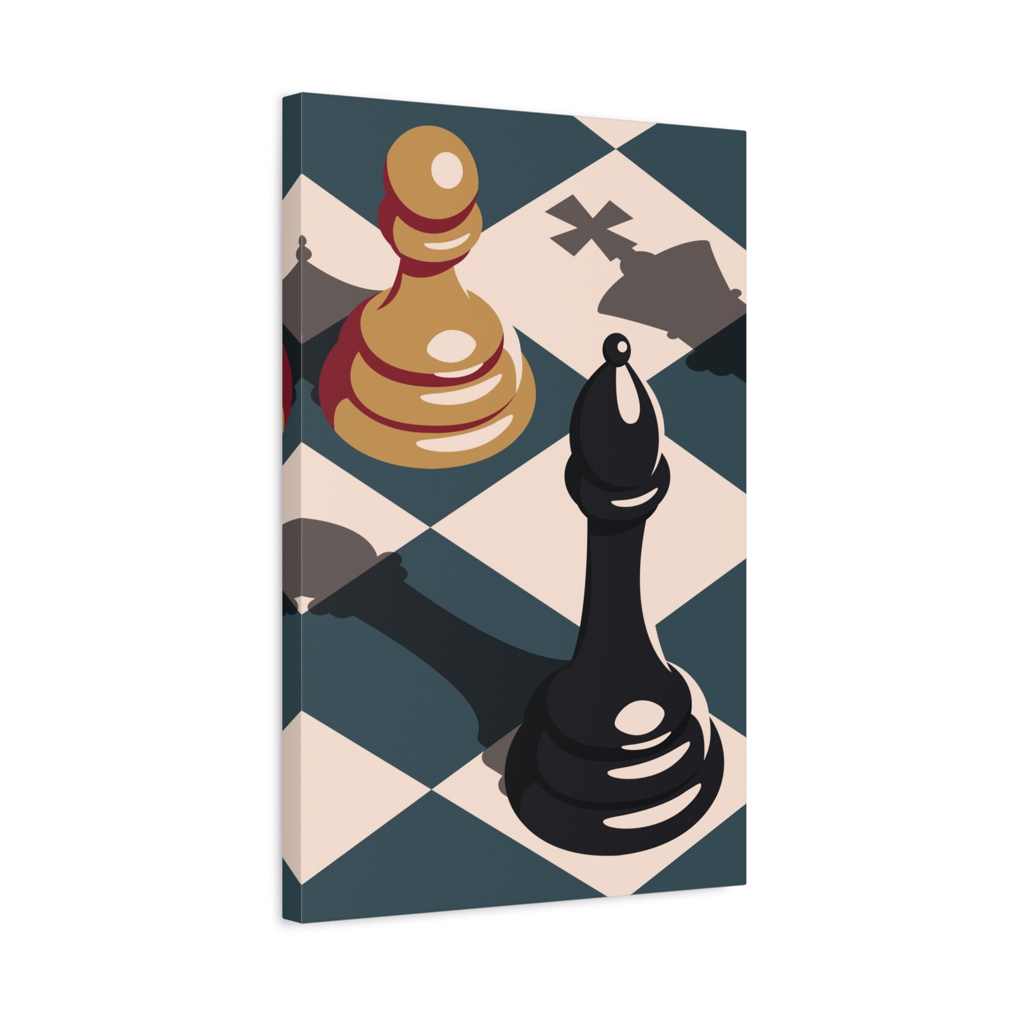 canvas-print-chess-bishop-poster-home-decor-chess-lover-gift-matte-art-print-stretched-wall-art-chess-artwork-chess-enthusias