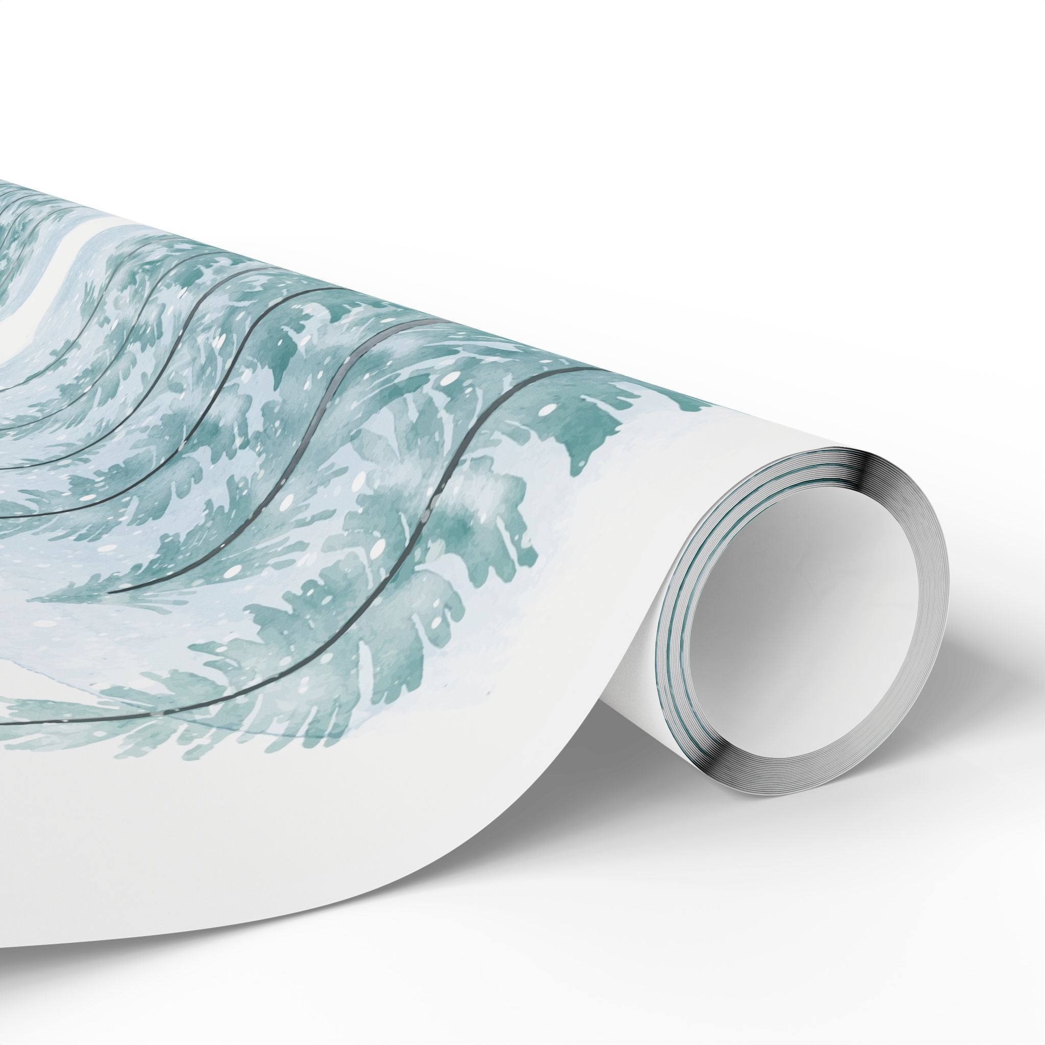 forest-pine-wrapping-paper-winter-holiday-gift-wrap-green-christmas-paper-festive-xmas-present-packaging-nature-theme-eco-fri