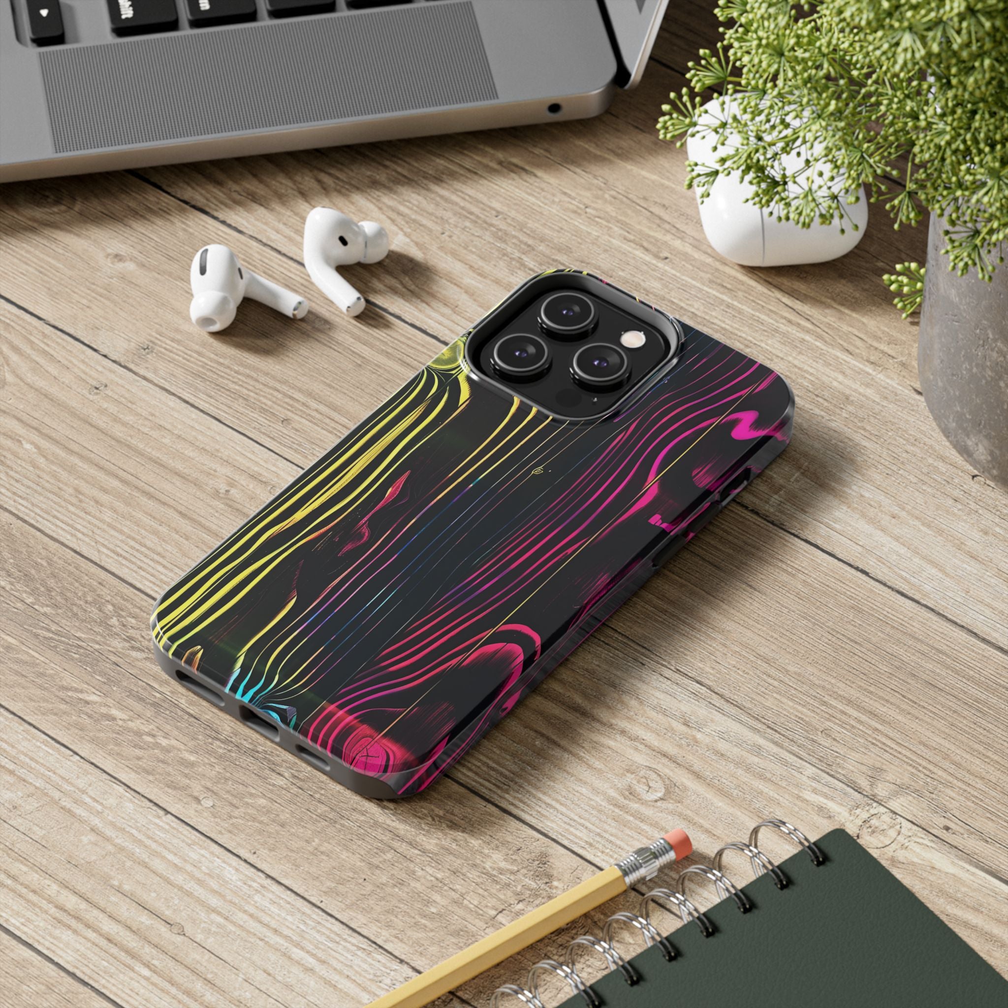 disco-neon-tough-iphone-cases-wood-grain-texture-iphone-case-cover-protective-iphone-shell-unique-iphone-accessories-iphone-1