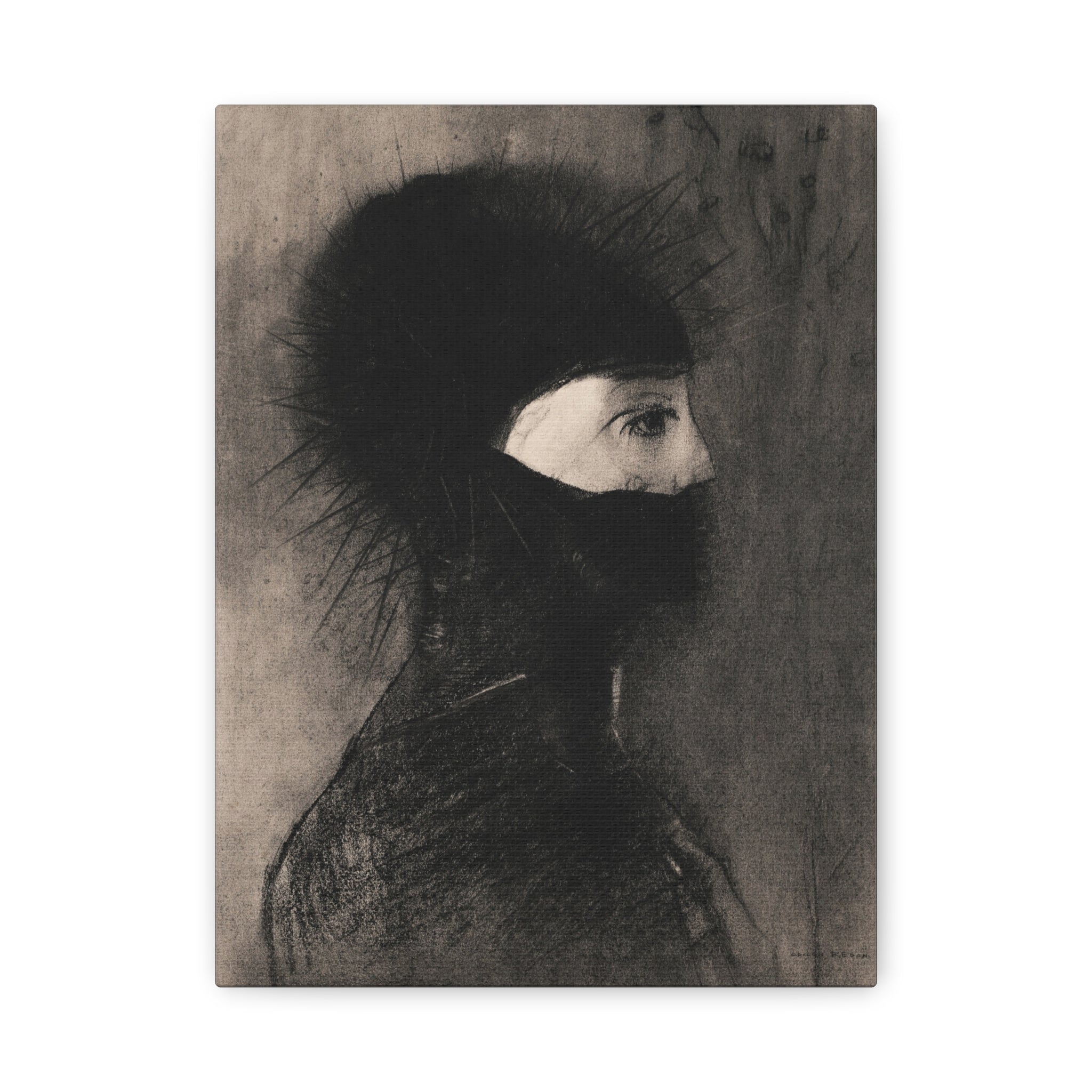 canvas-wall-art-armor-by-odilon-redon-vintage-woman-illustration-post-impressionism-art-wall-decor-matte-canvas-stretched