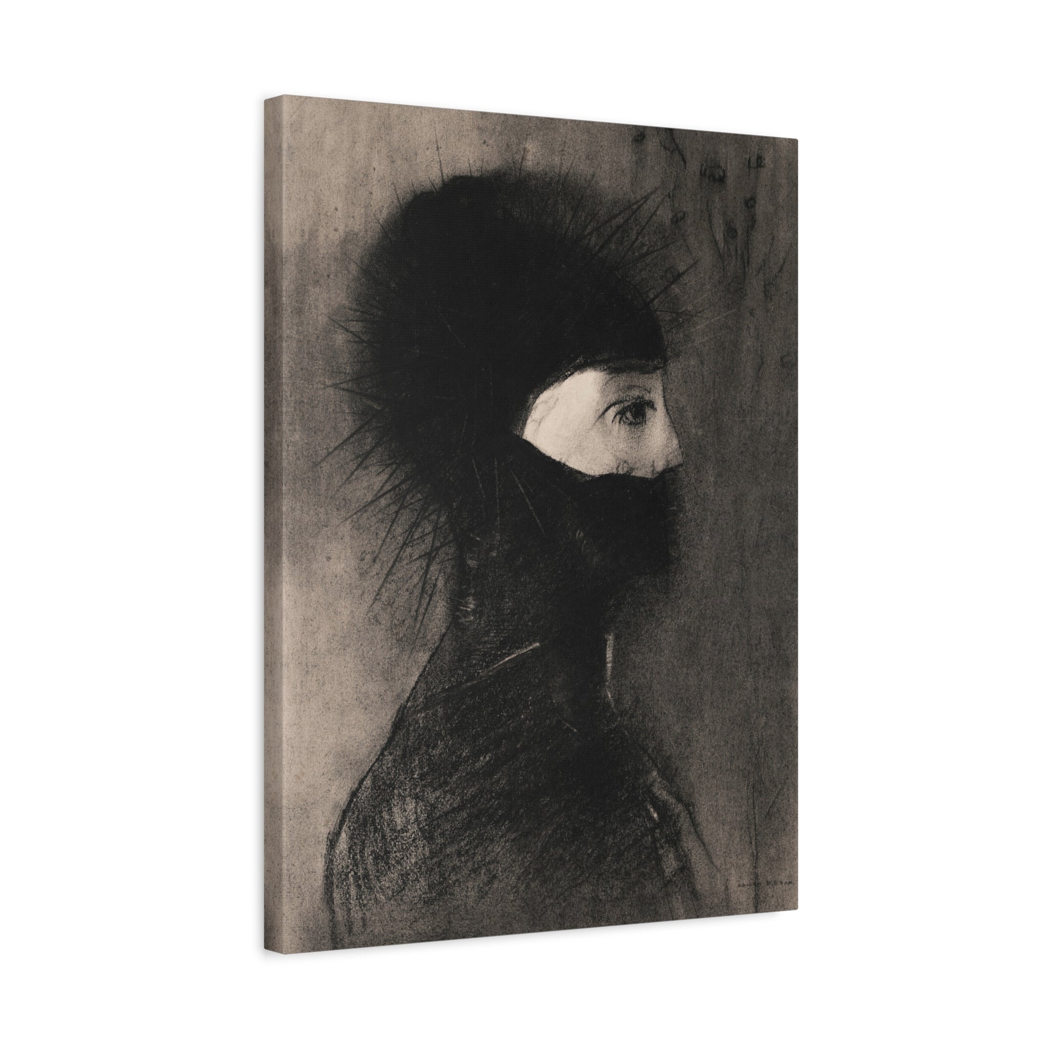 canvas-wall-art-armor-by-odilon-redon-vintage-woman-illustration-post-impressionism-art-wall-decor-matte-canvas-stretched