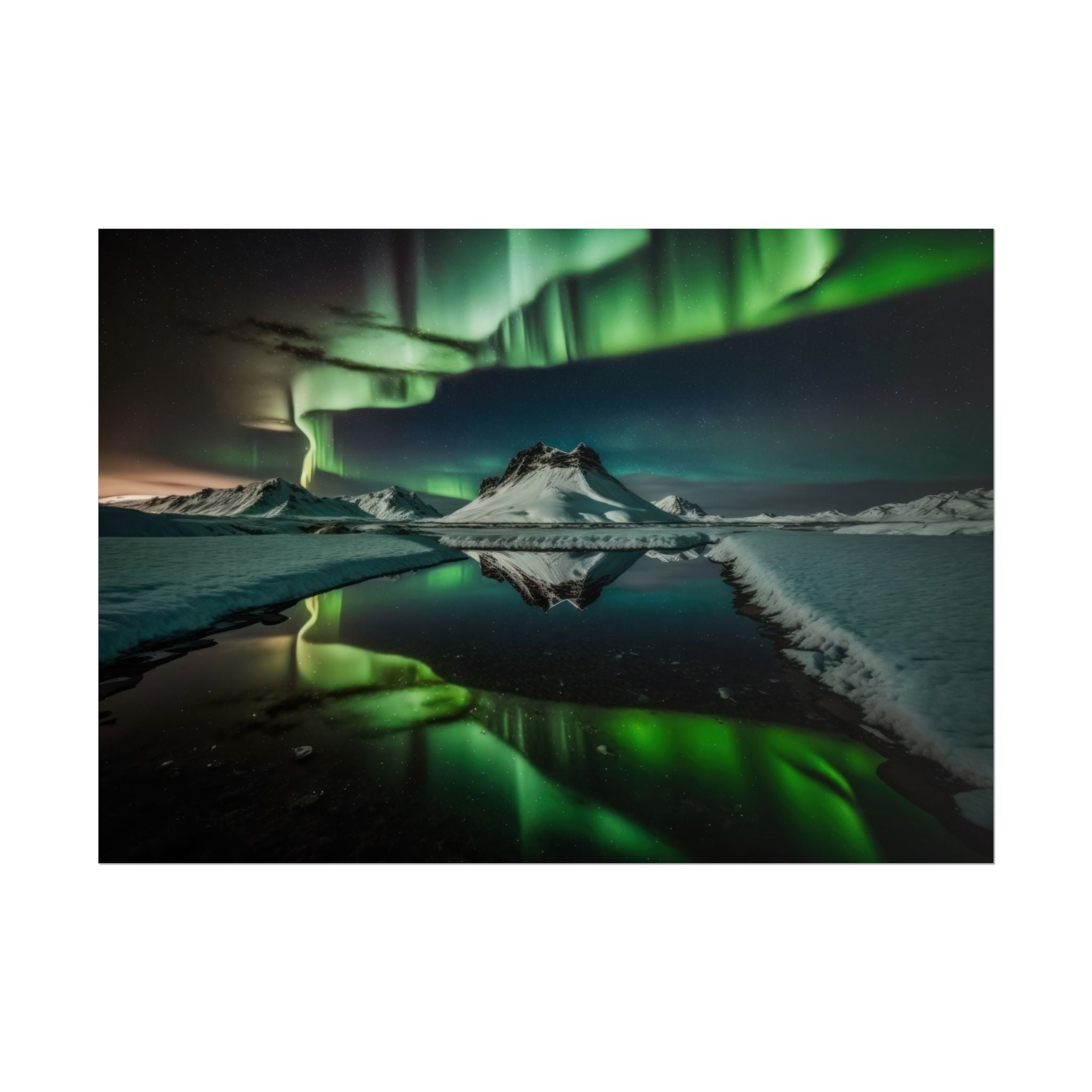 Aurora Borealis Poster Wall Art Print, Scenery Northern Lights,  Home Decor, Starry Night Photography, Housewarming Gifts
