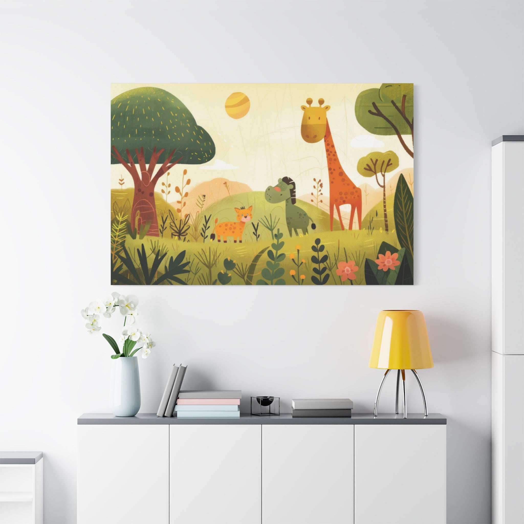 canvas-wall-art-safari-nursery-decor-baby-animals-print-stretched-matte-canvas-nursery-art-cute-animals-decoration-baby-nurse