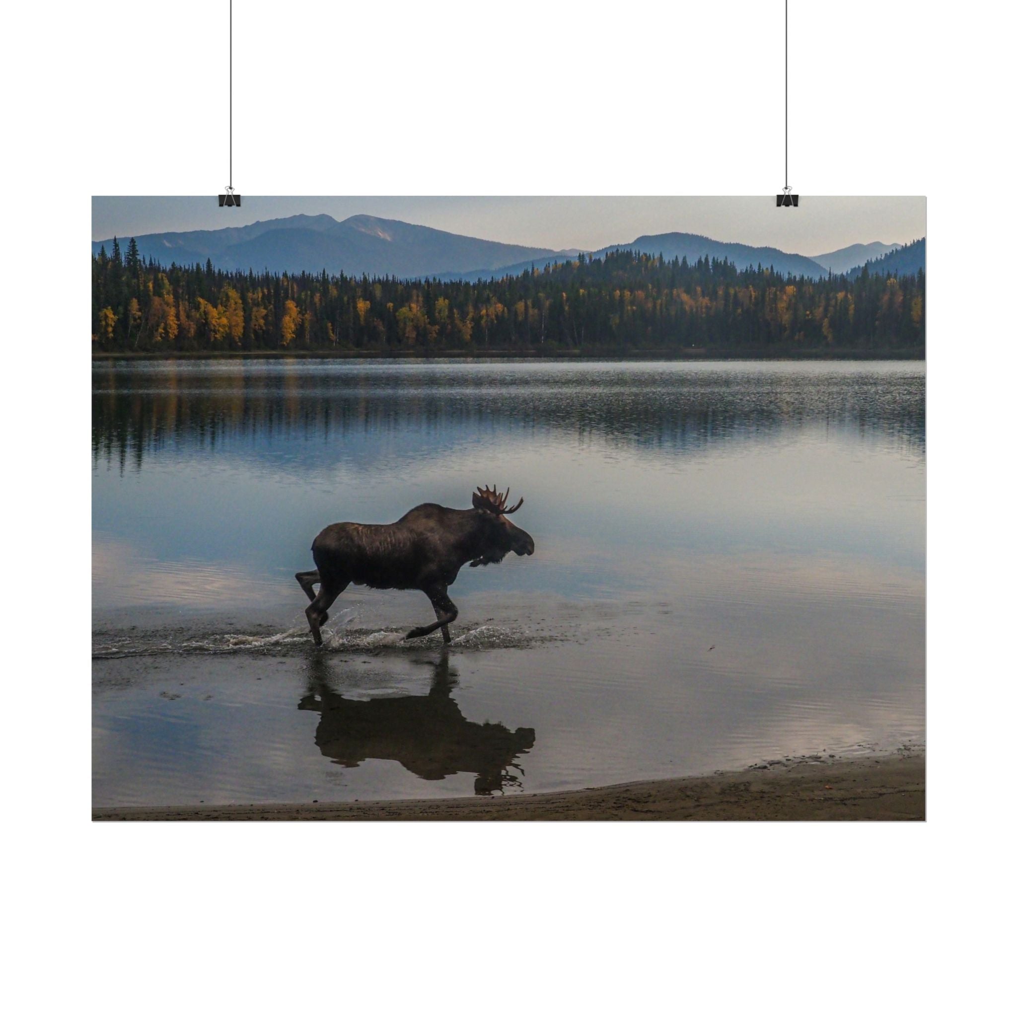 rustic-moose-poster-wall-decor-cabin-lodge-wildlife-painting-nature-home-decor-wilderness-animal-poster-farmhouse-wall-art