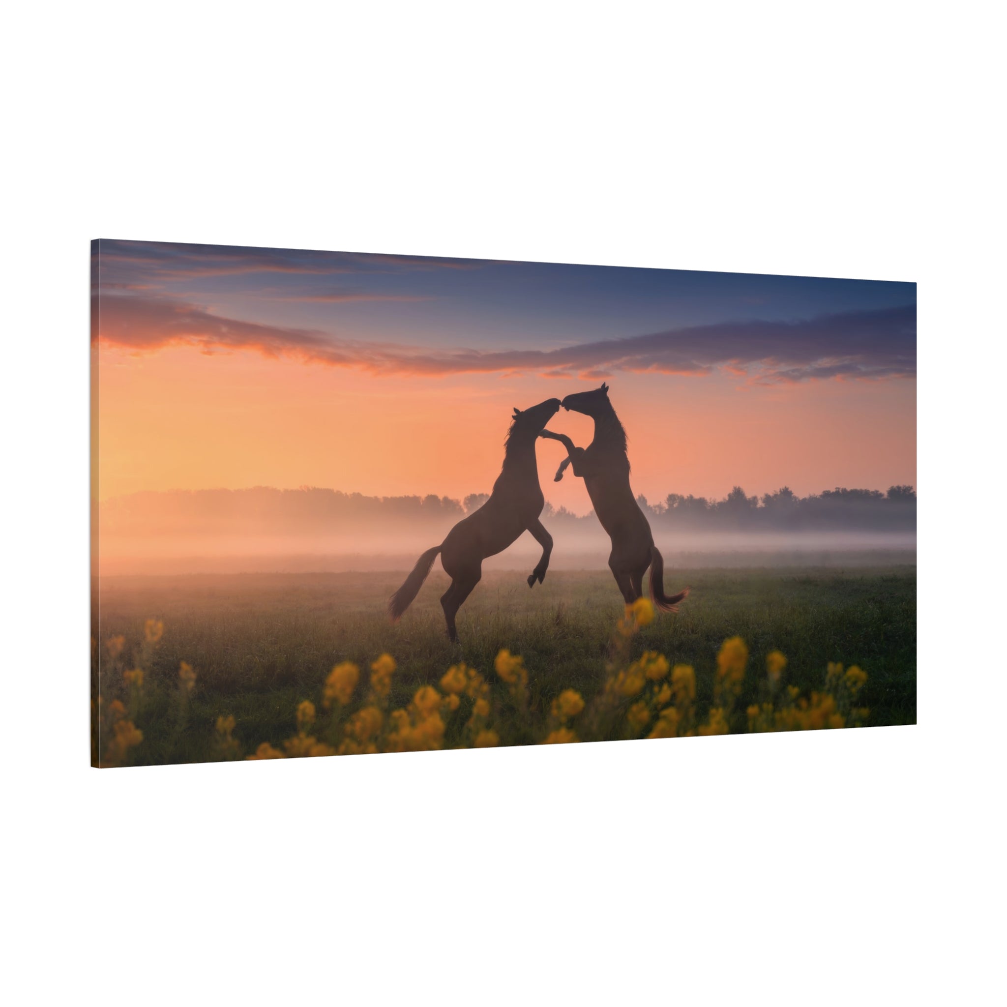 canvas-wall-art-wild-rising-horses-farm-house-print-field-of-flowers-decor-home-decor-nature-wall-art-horse-canvas-print-must