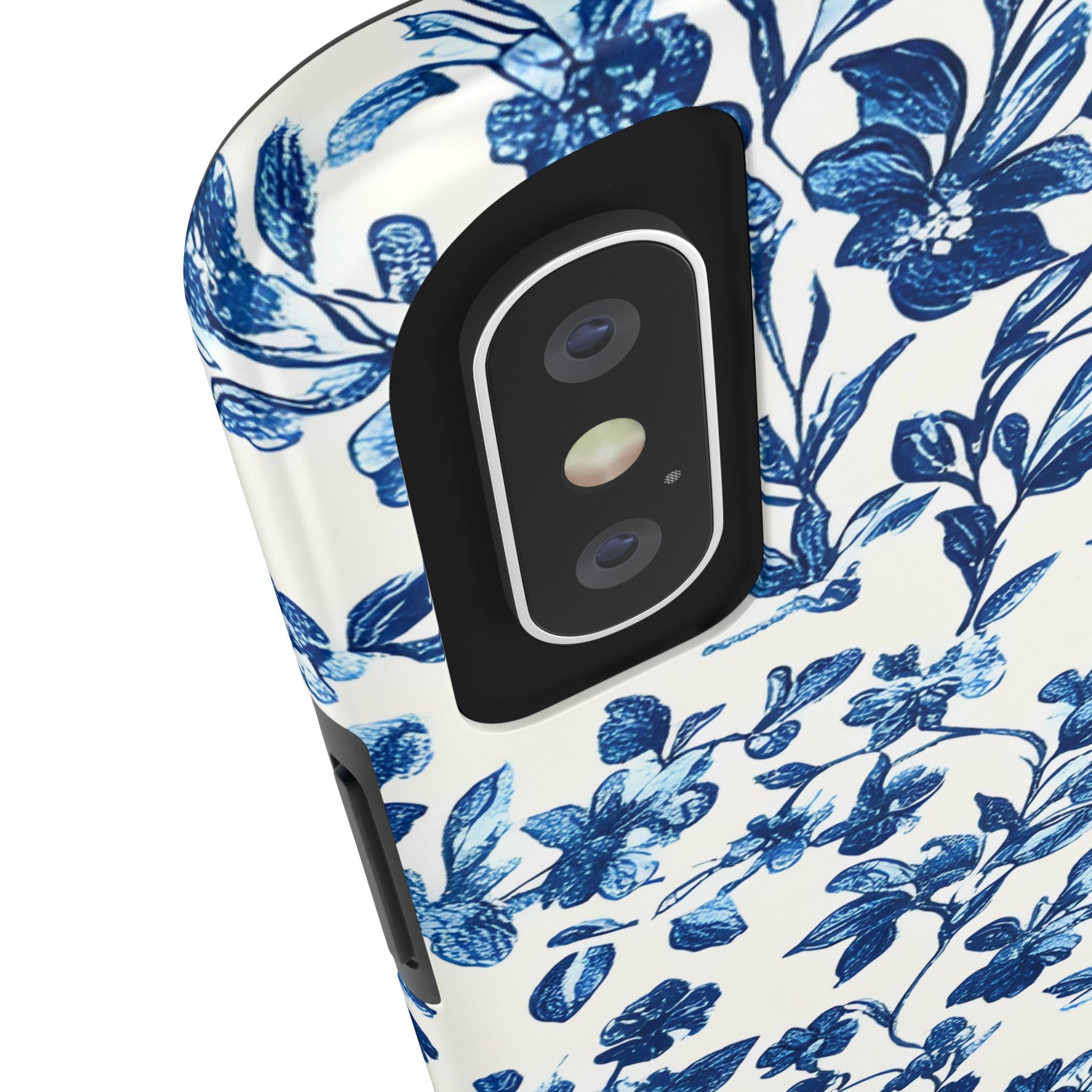 french-toile-floral-tough-phone-case-blue-phone-cover-protective-iphone-case-hard-shell-cellphone-case-vintage-design-phone-c