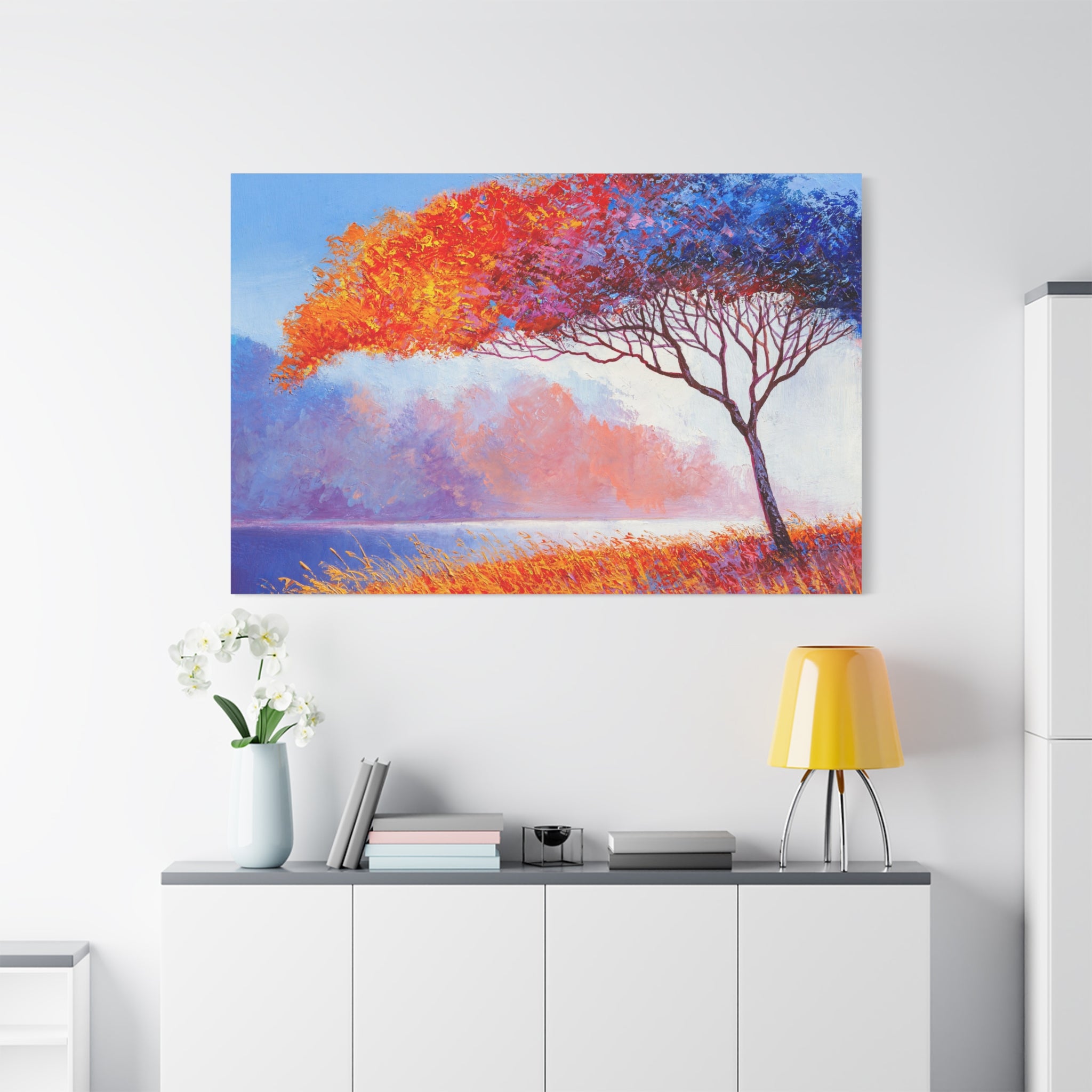 canvas-wall-art-fall-floral-brush-effect-tree-print-stretched-matte-canvas-home-decor-autumn-decor-gift-for-nature-lovers