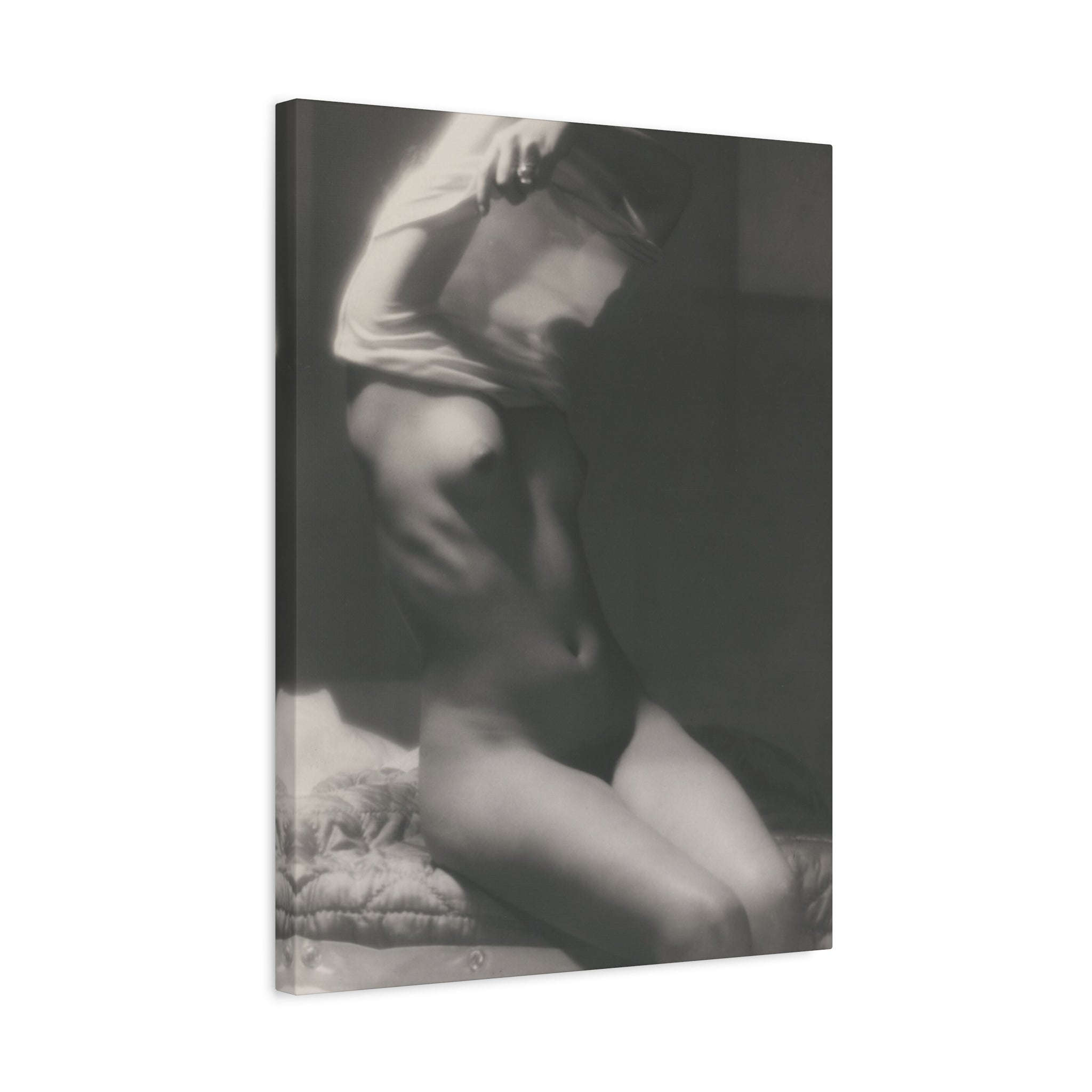 canvas-print-vor-dem-schlafen-gehen-by-michael-heumuller-black-and-white-photography-nude-art-wall-decor-stretched-canvas-art