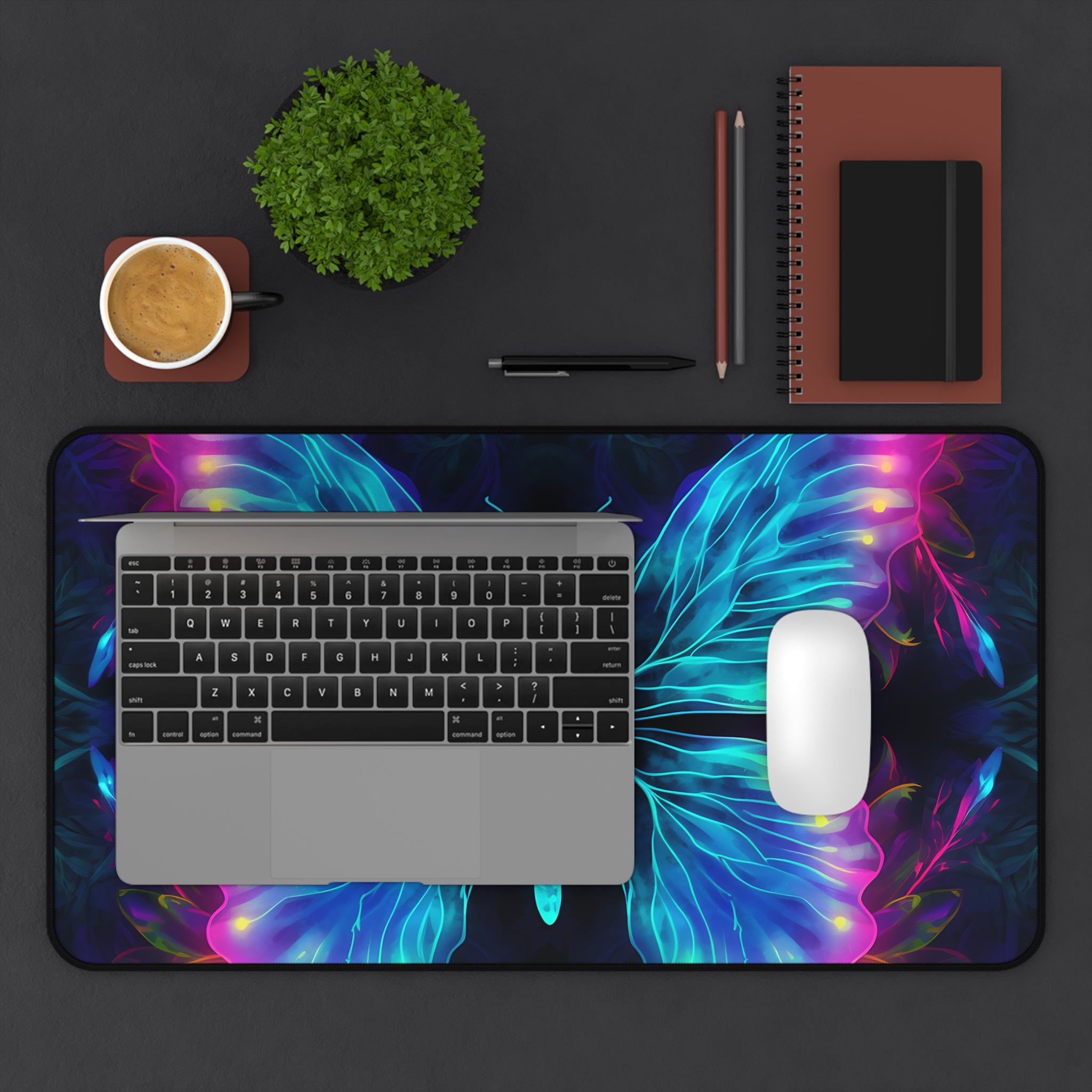 vibrant-blue-purple-butterfly-and-neon-mouse-pad-desk-pad-desk-accessories-office-decor-large-mousepad