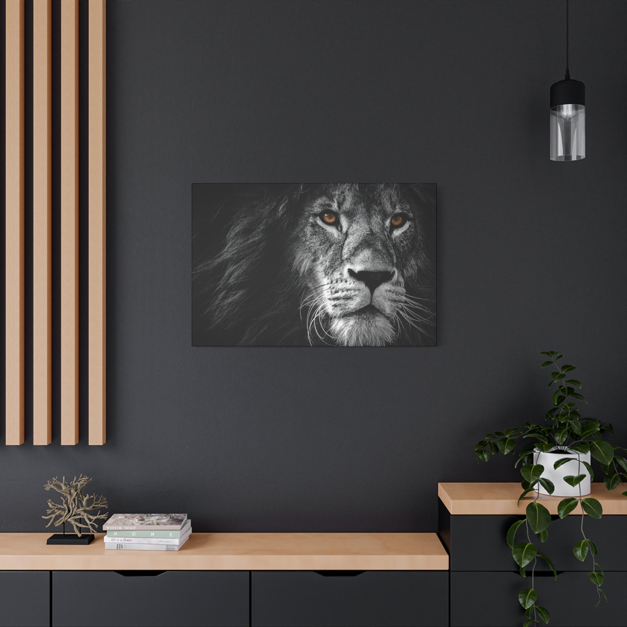 canvas-print-lion-wall-art-black-and-white-living-room-decor-matte-stretched-lion-poster-jungle-animal-art-print-wildlife-saf