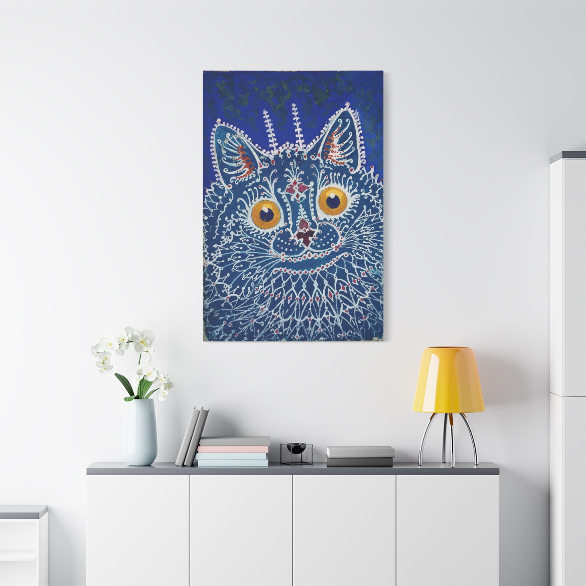 canvas-print-louis-wain-cat-gothic-style-gouache-art-large-wall-decor-matte-stretched-home-office-decoration-unique-cat-print