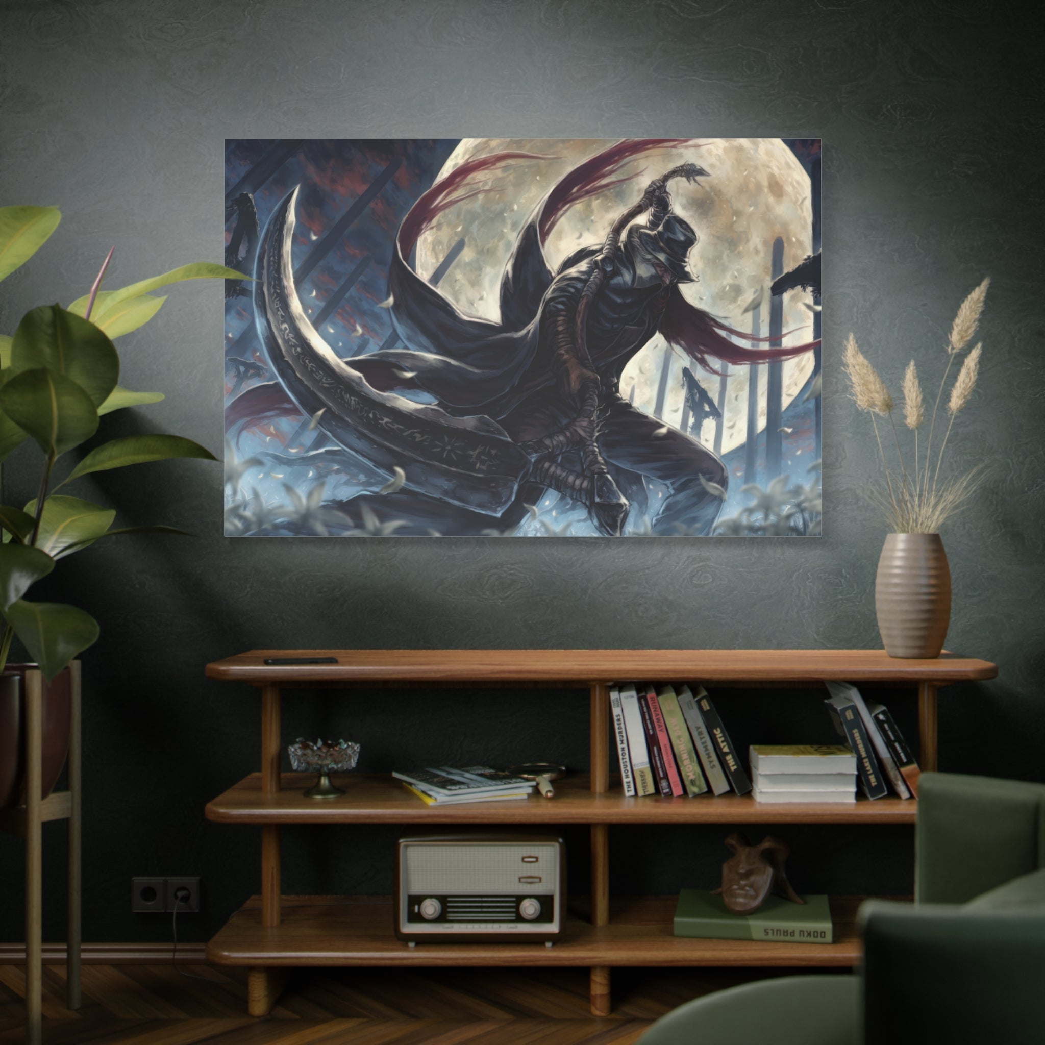 Bloodborne Gehrman The First Hunter Xlarge Canvas Wall Art — Stretched Home Decor, Game Wall Art Print