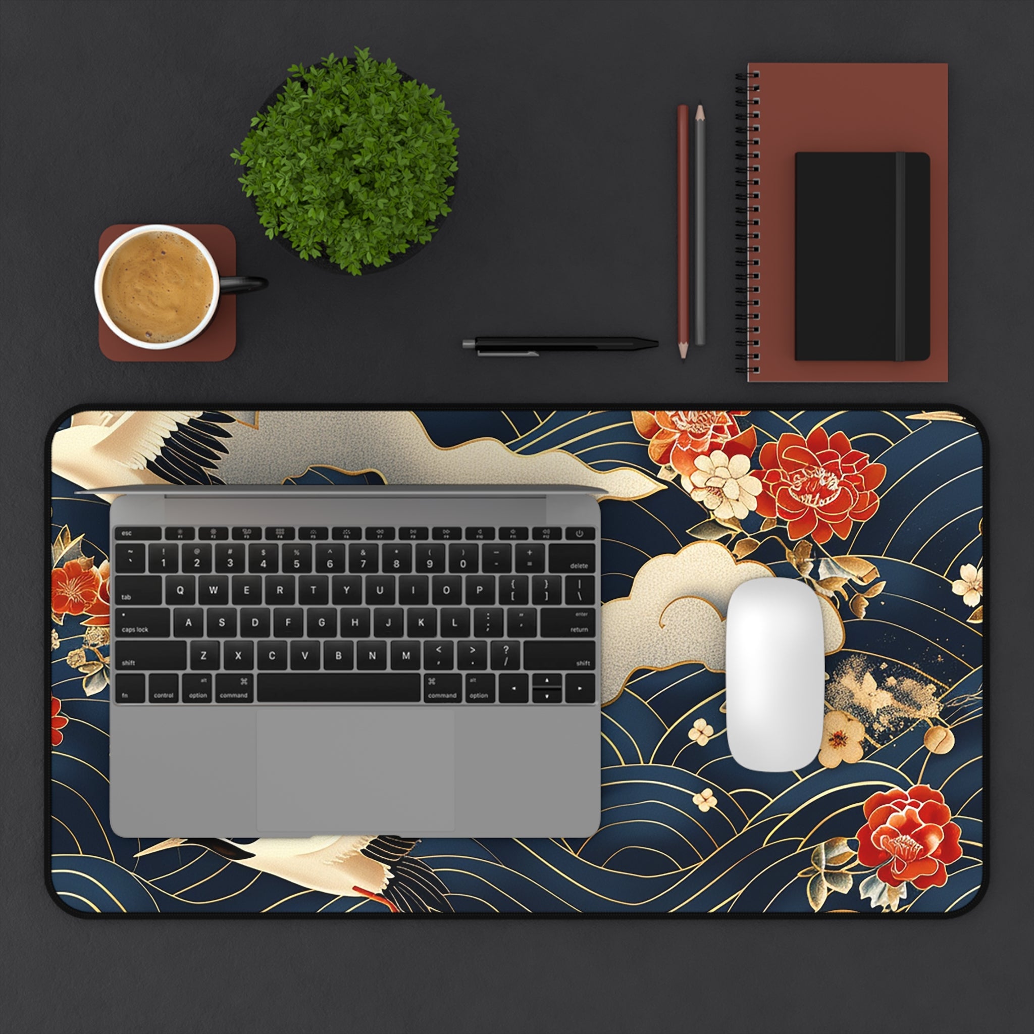 japanese-cranes-art-desk-mat-mousepad-desk-pad-for-home-office-asian-crane-design-gift-for-bird-lovers-office-decor-work-from