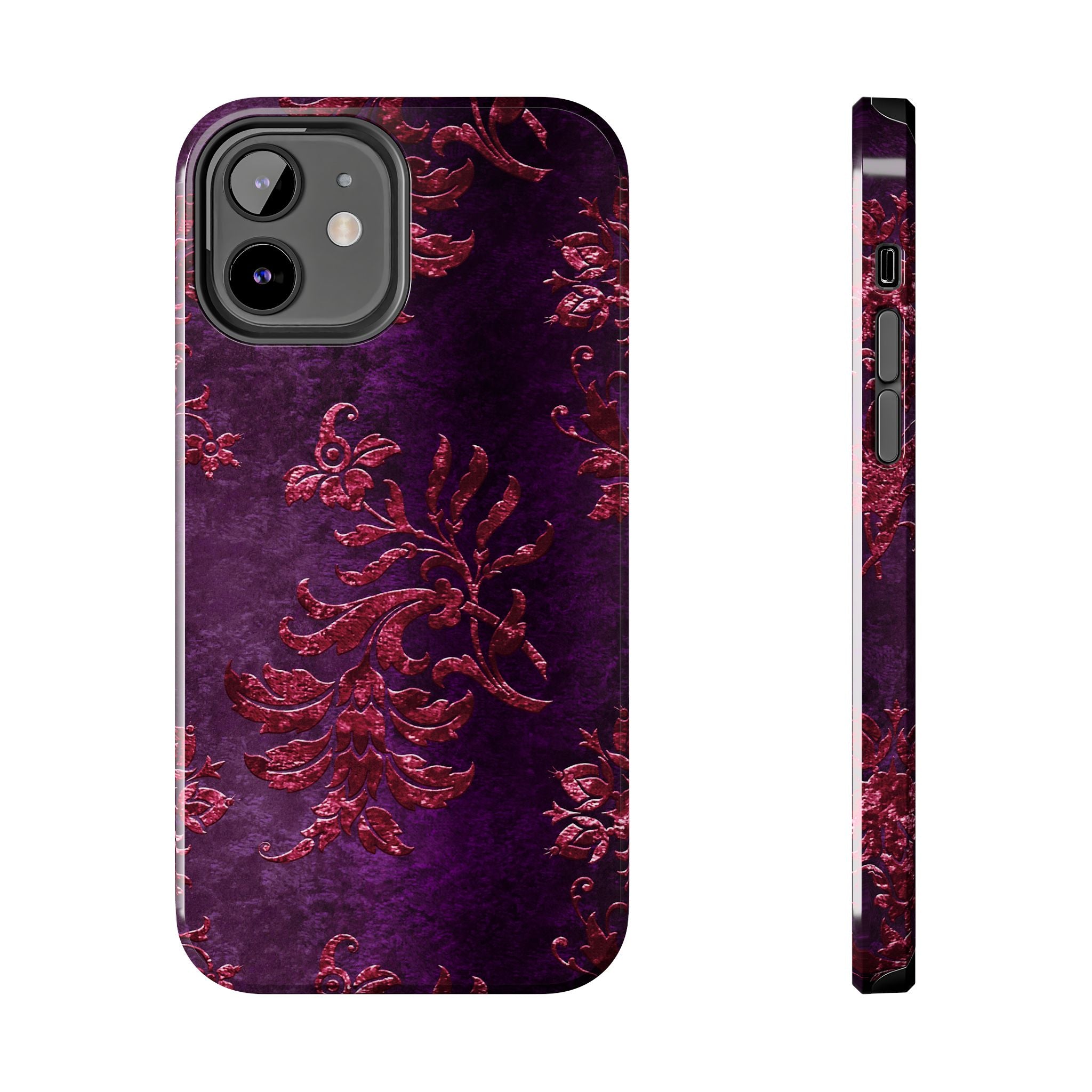 embossed-burgundy-velvet-tough-iphone-case-protective-iphone-cover-heavy-duty-iphone-case-rugged-phone-case-durable-smartphon