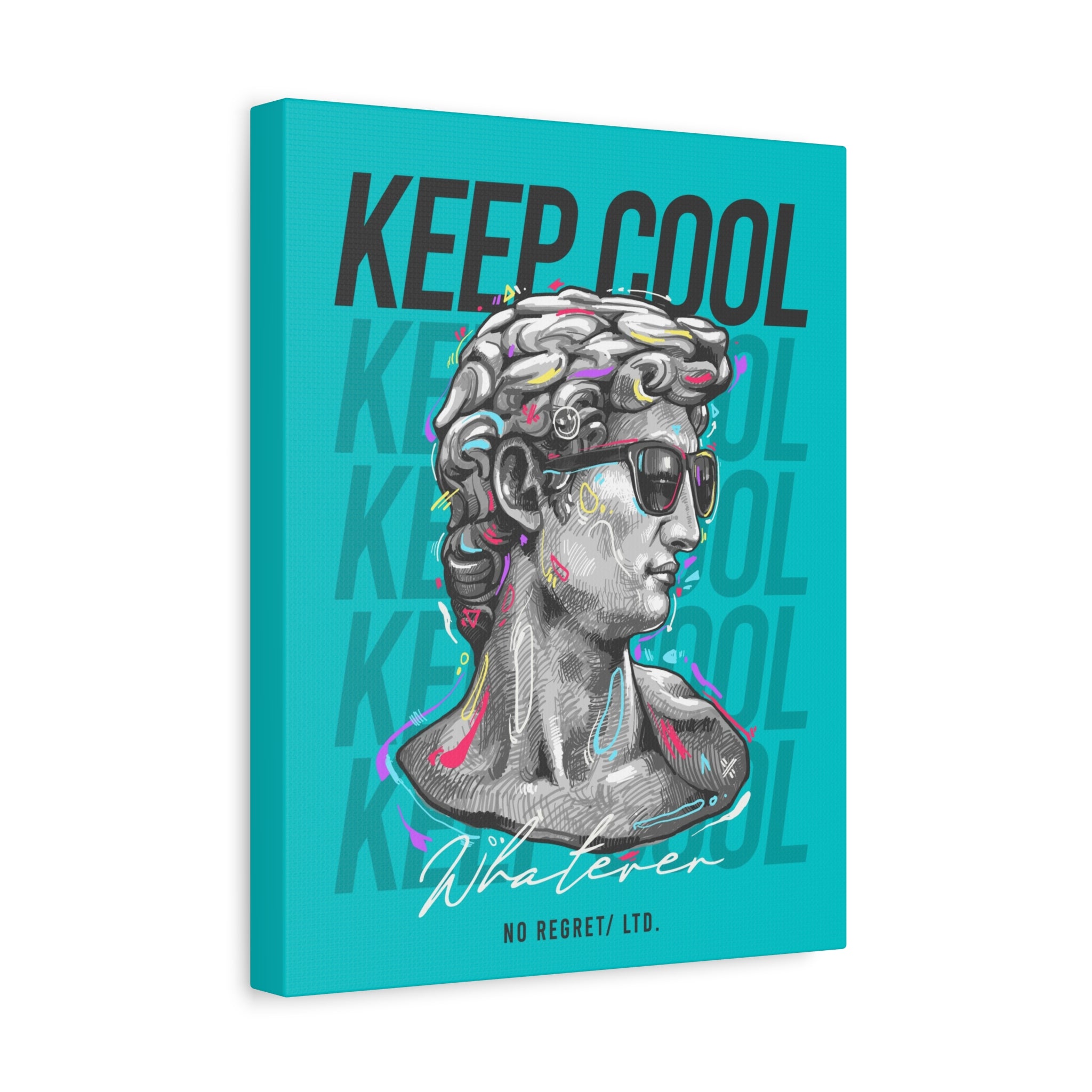 canvas-print-david-statue-with-sunglasses-living-room-decor-wall-art-matte-canvas-stretched-print-cool-home-decor-gift-unique