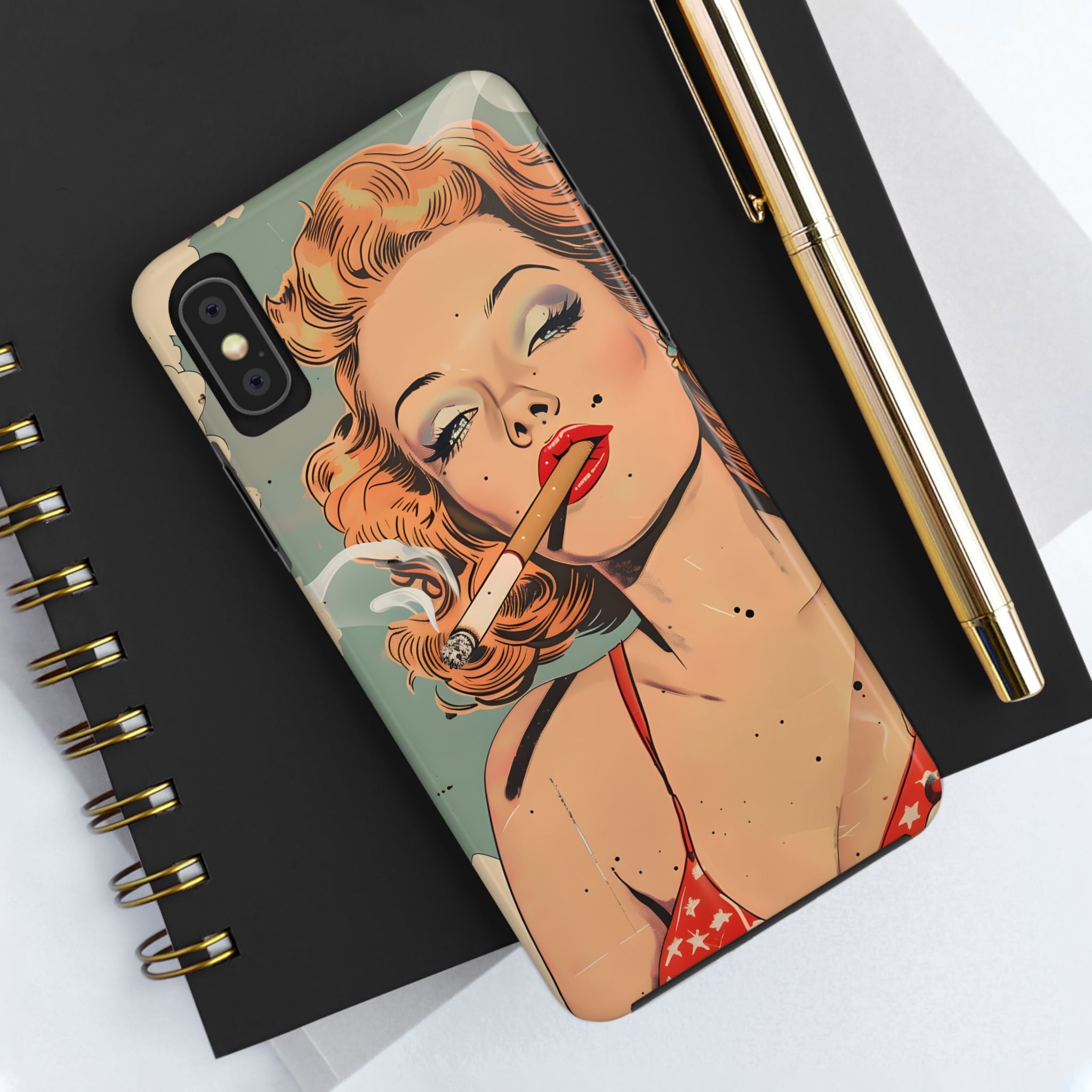 tough-phone-cases-vintage-pin-up-girl-iphone-cover-strong-phone-protector-retro-pinup-design-protective-smartphone-case