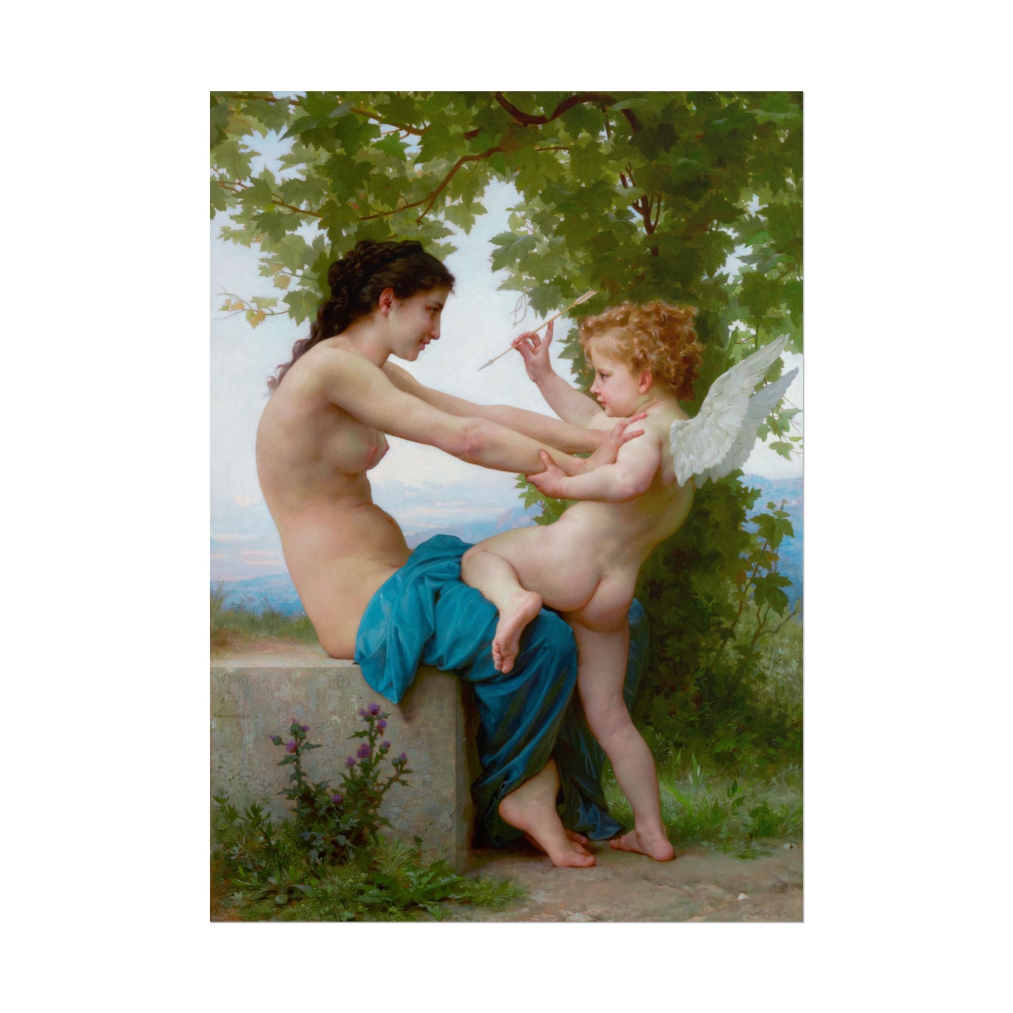 poster-print-girl-defending-herself-against-eros-bouguereau-living-room-decor-love-wall-art-eros-poster-art-romantic-painting