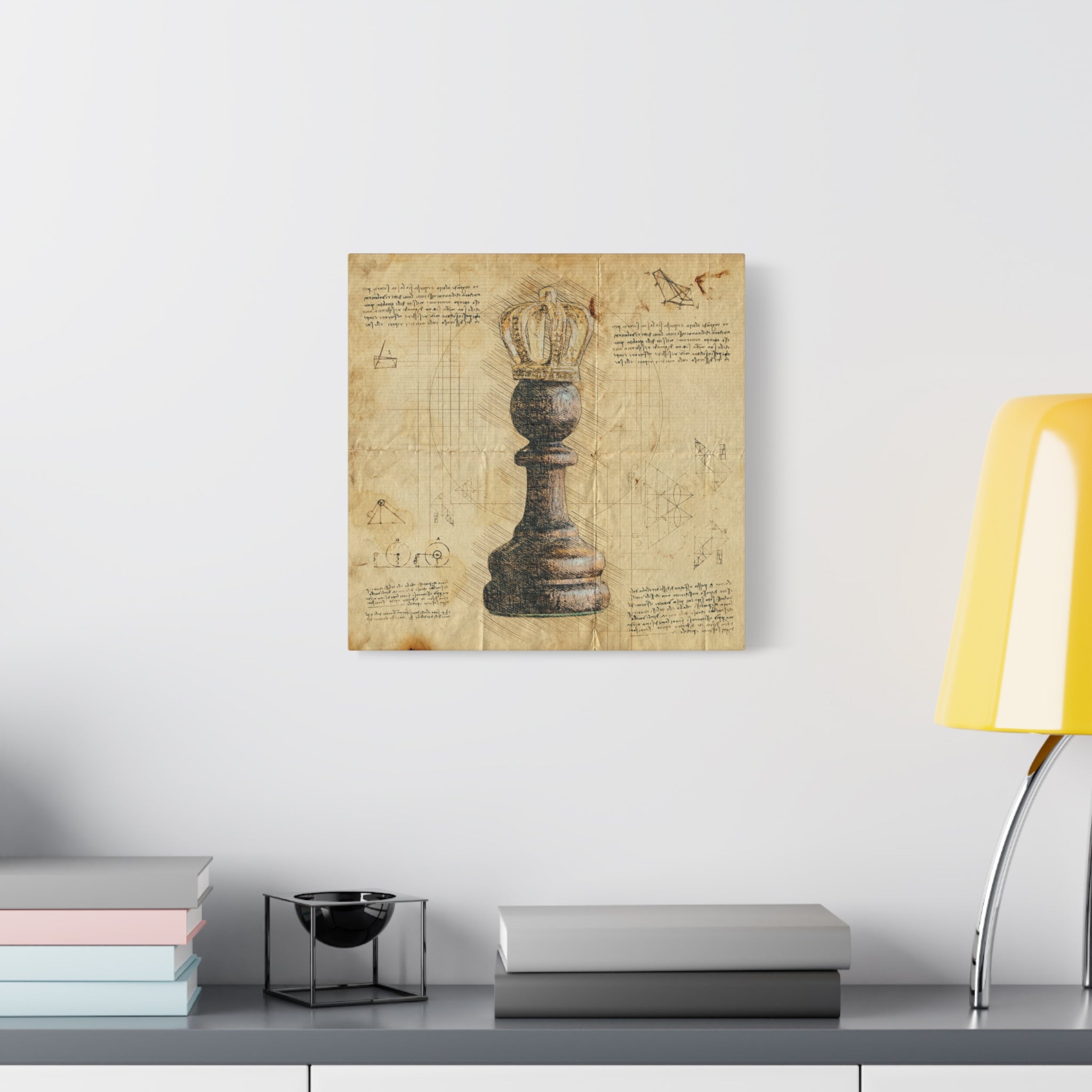 canvas-print-chess-piece-pawn-king-retro-chess-art-home-office-wall-decor-living-room-decor-stretched-matte-canvas-gift-for-c