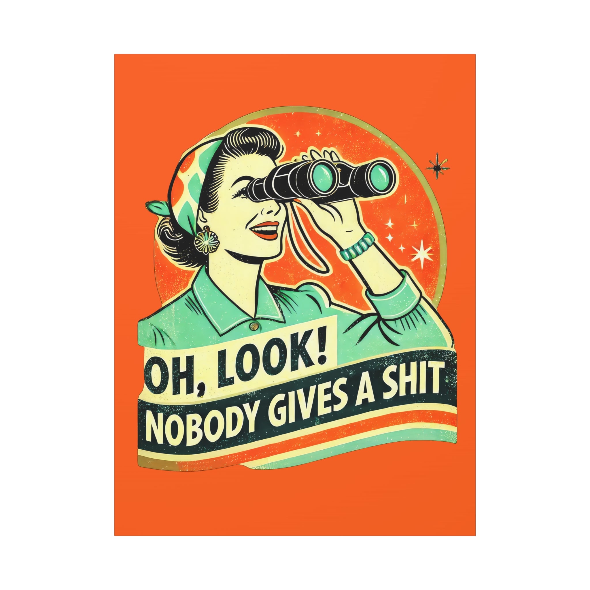 canvas-wall-art-funny-retro-woman-humorous-home-decor-matte-stretched-print-gift-for-her-vintage-style-poster-unique-wall