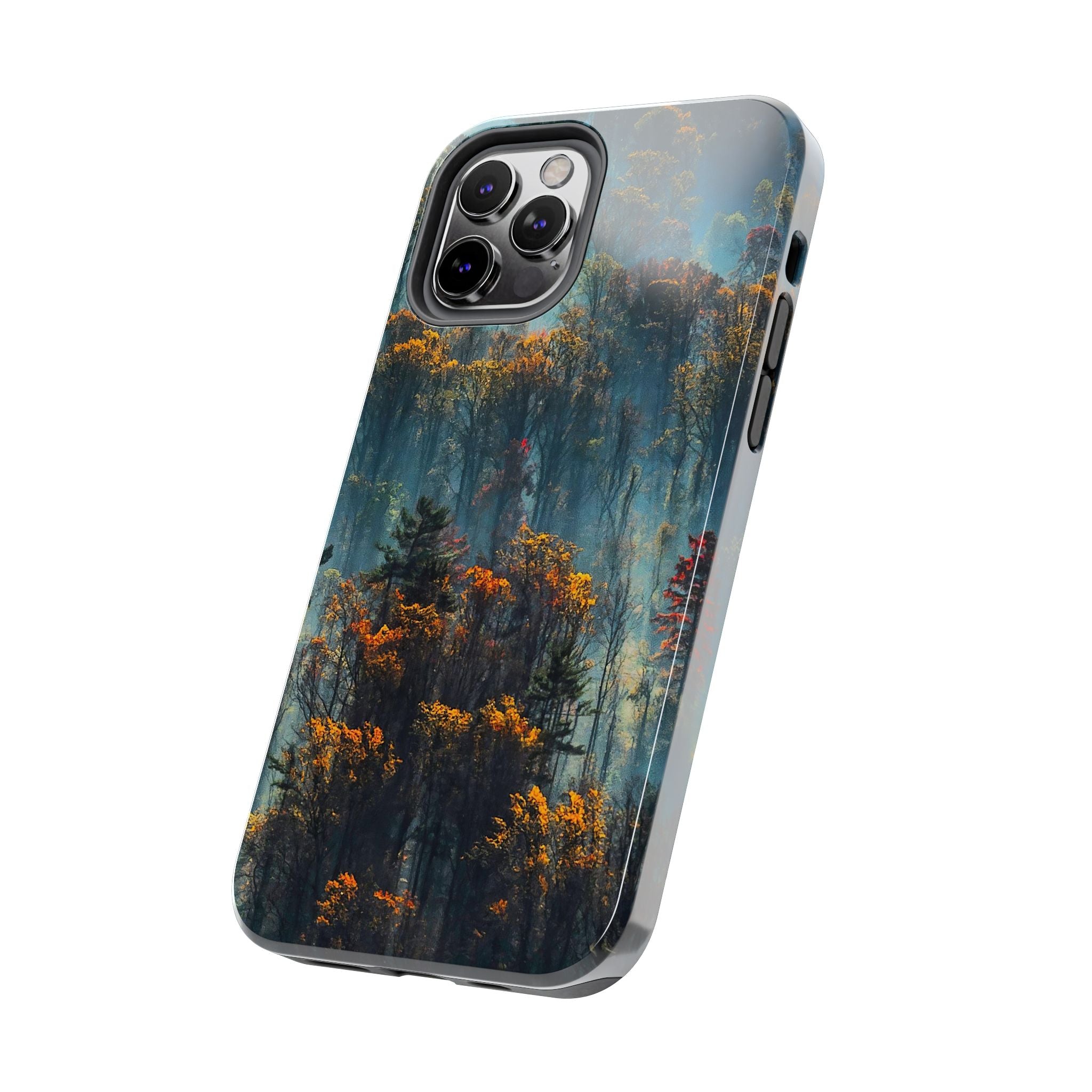 iphone-tough-case-misty-forrest-foggy-fall-iphone-covers-protective-smartphone-cover-nature-lover-gift-adventure-accessory