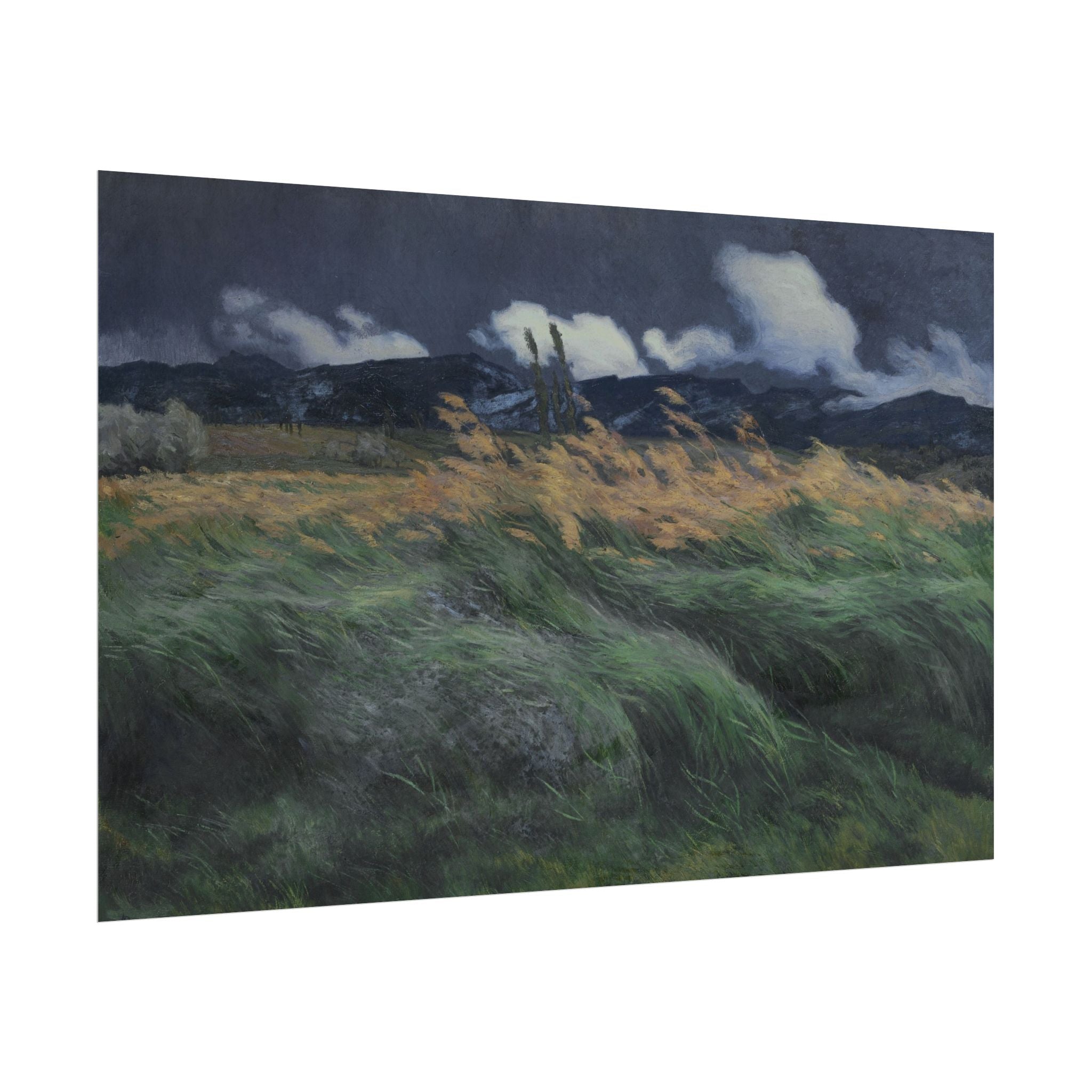 Louis Patru Poster Print, Fields Art Print, Fields Landscape Painting, Rustic Canvas Wall Art, Farmhouse Wall Decor, Landscape Print